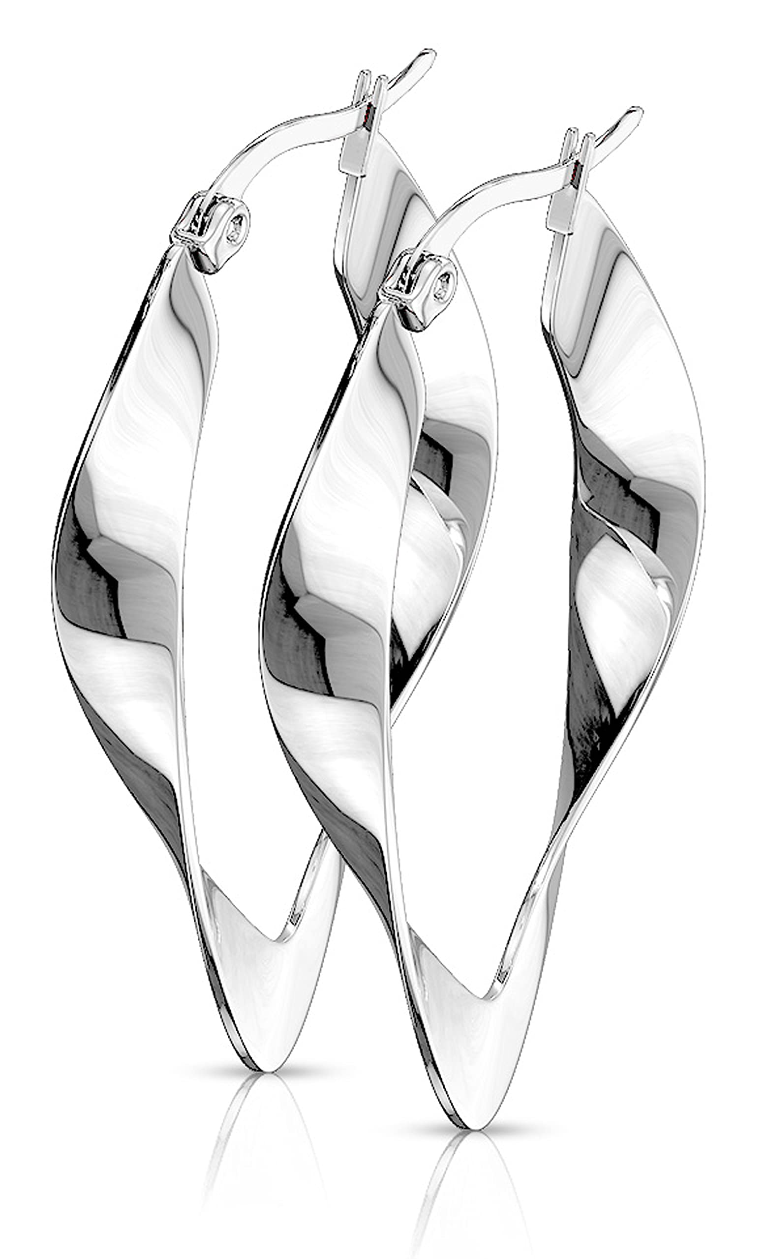 Via Mazzini Stainless Steel No Tarnish No Rusting Twisted Everyday Hoop Earrings for Women and Girls (ER0605) (B00ZR5SFVE) Amazon Price History, Amazon Price Tracker