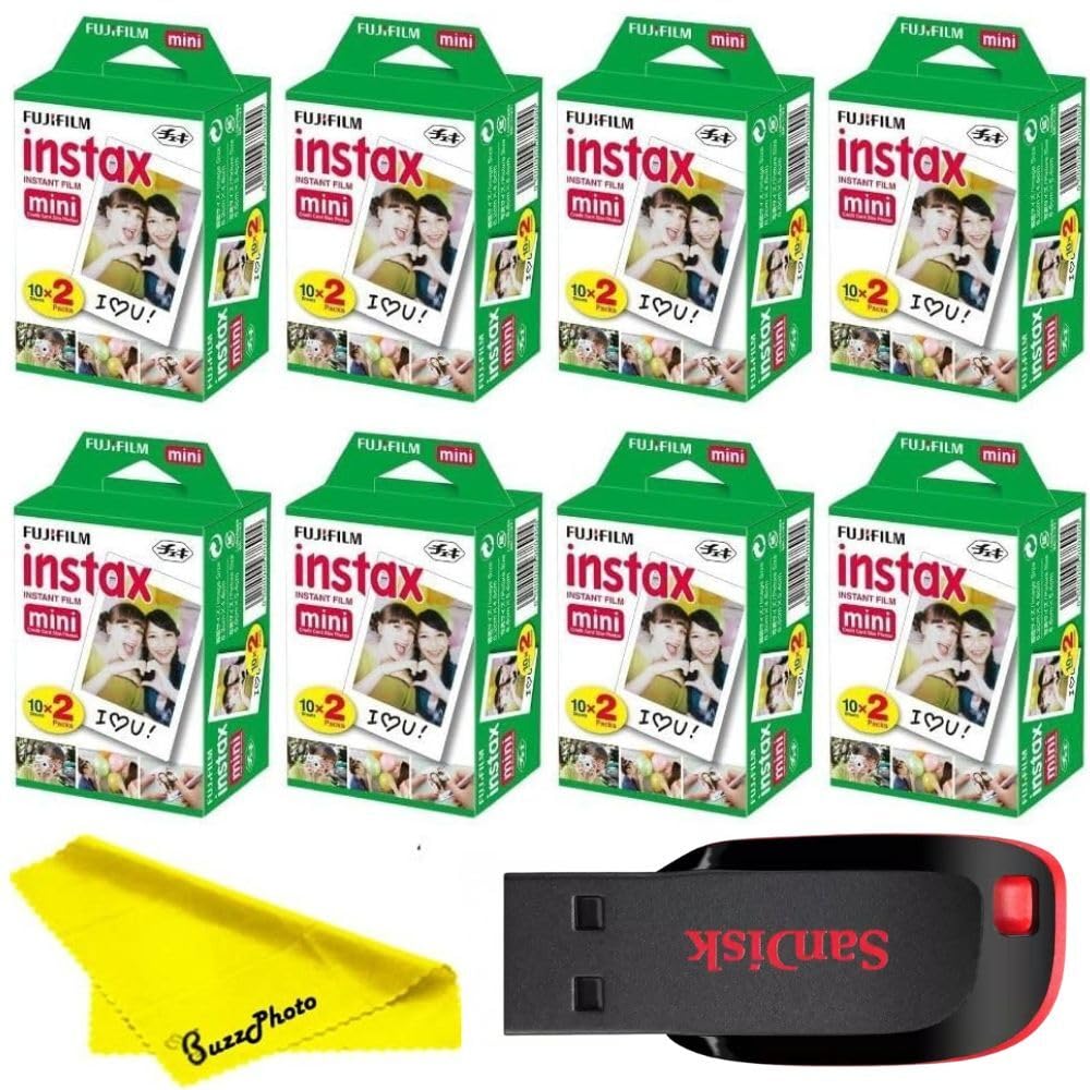 Fujifilm Instax Mini Instant Camera Film Twin Pack (160 Sheets)