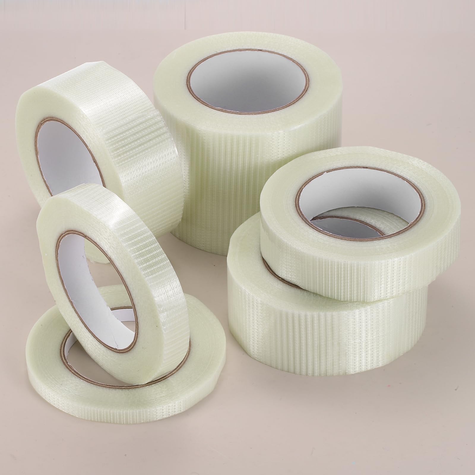 QUARKZMAN Nastro in fibra di vetro a rete 100mm x 50m trasparente