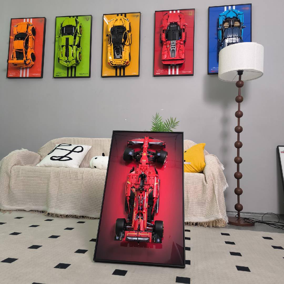 レゴ テクニック Ferrari SF24 F1対応 壁掛け フレーム ボード Car Display Frame For LEGO® TECHNIC™ Ferrari F1 SF-24 42207