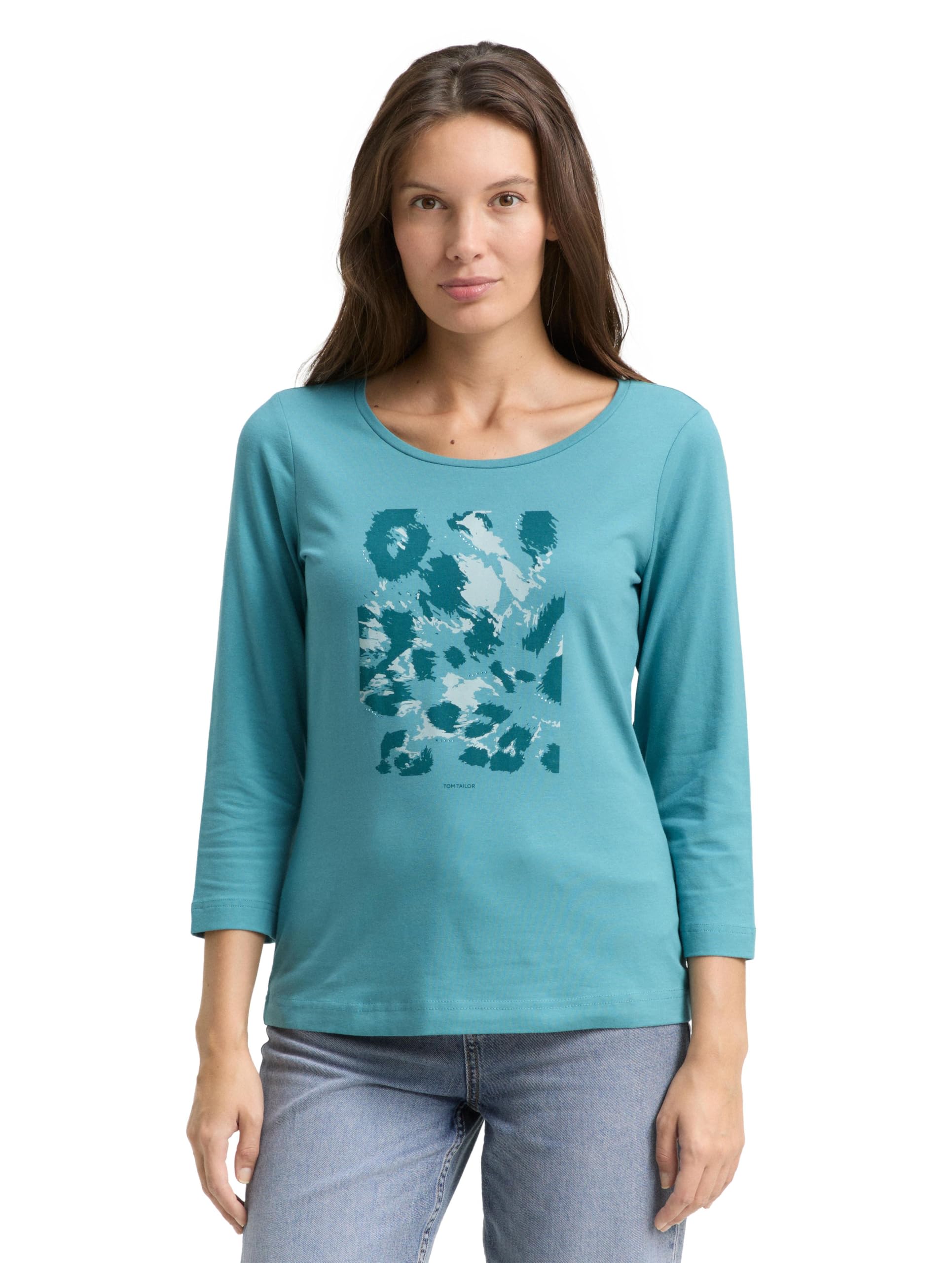 TOM TAILOR Damen Langarmshirt mit Print