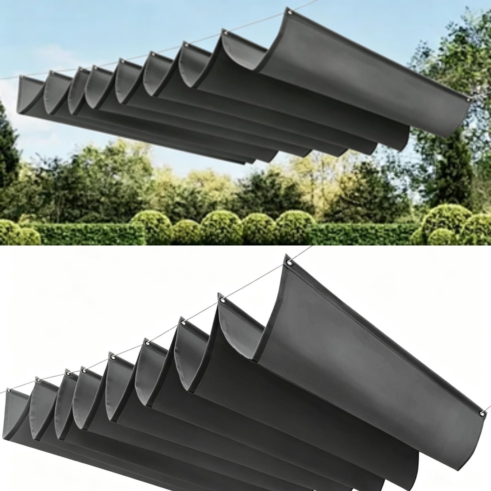 Voile d'ombrage indéchirable protection UV 98% pour balcon