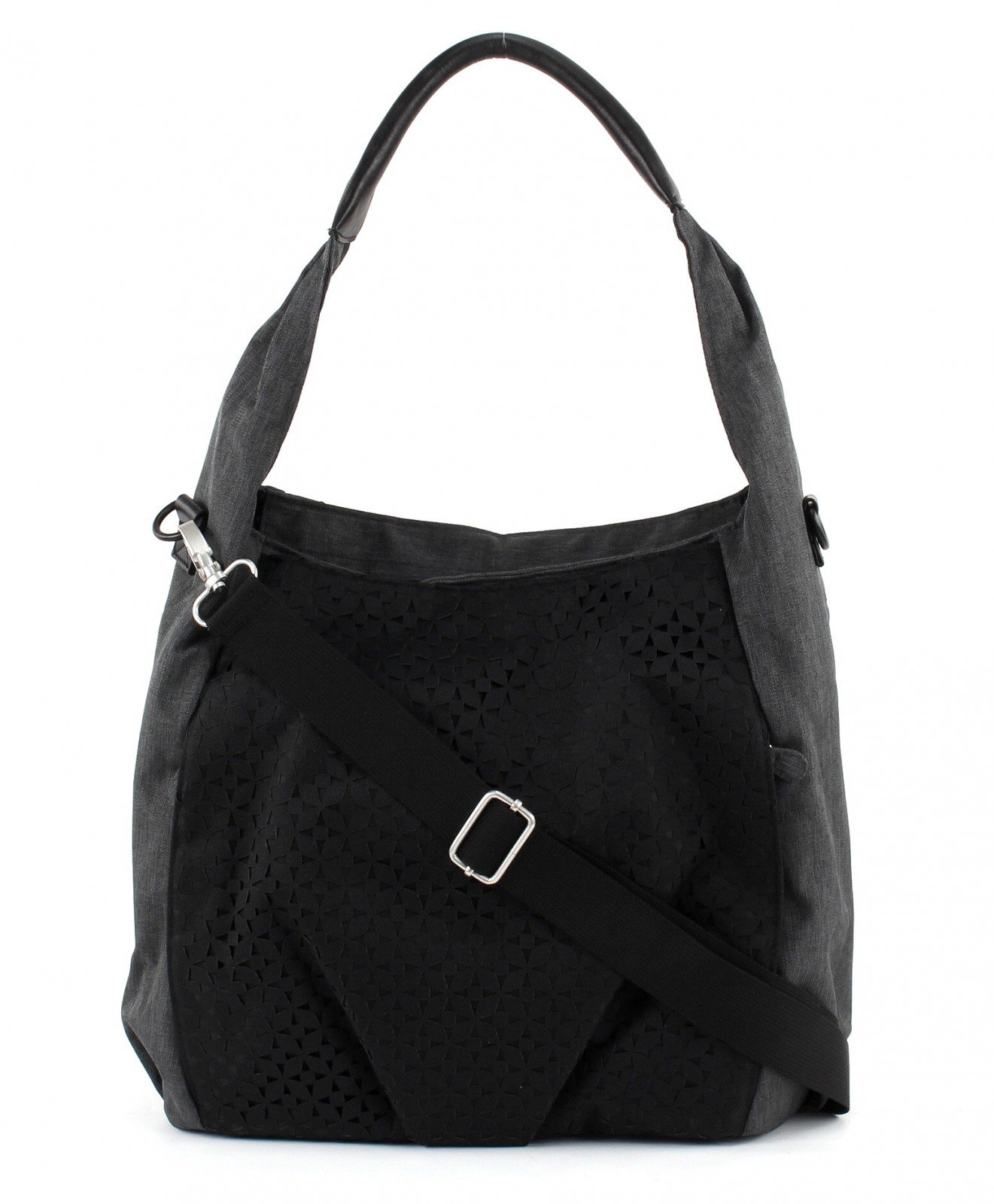 LÄSSIG Baby Wickeltasche Babytasche Stylische Tasche inkl. Wickelzubehör/Casual Hobo Bag Black