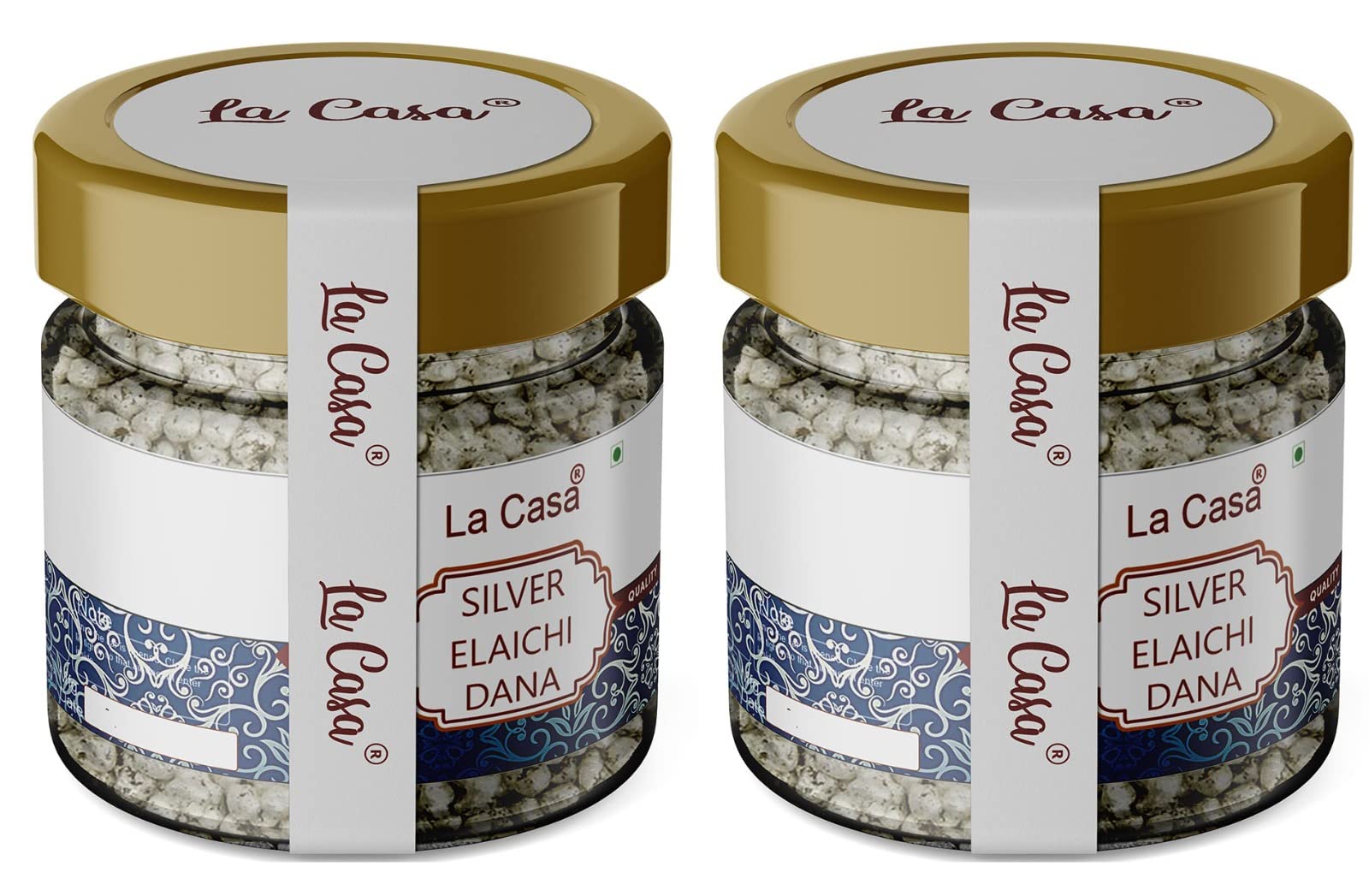 La Casa Silver Coated Elaichi Dana | Combo of 2 | Premium Mouthfreshner | Green Cardamom And Silver Leaves | Pearls | 10gx2 (B0BZLRS4WK) Amazon Price History, Amazon Price Tracker