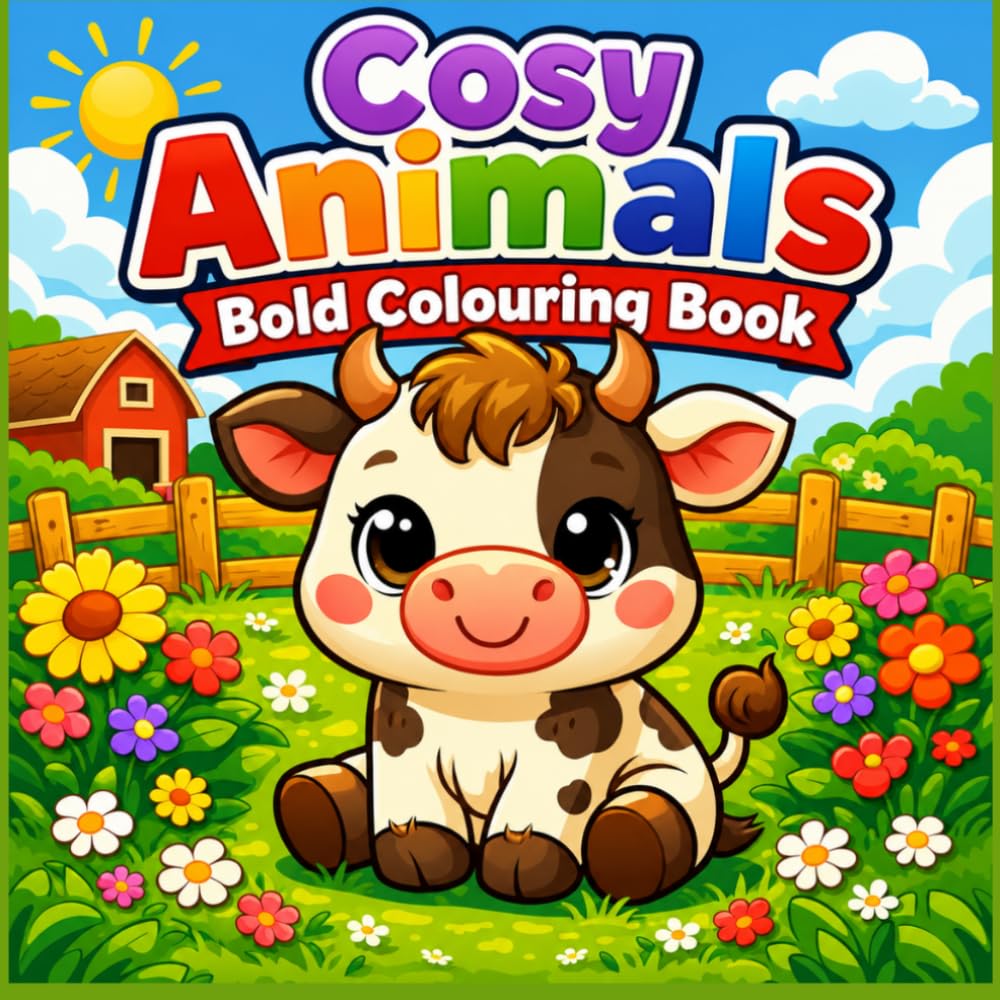 Cosy Animals Bold Colouring Book: Cute and Friendly Animals to Colour and Enjoy