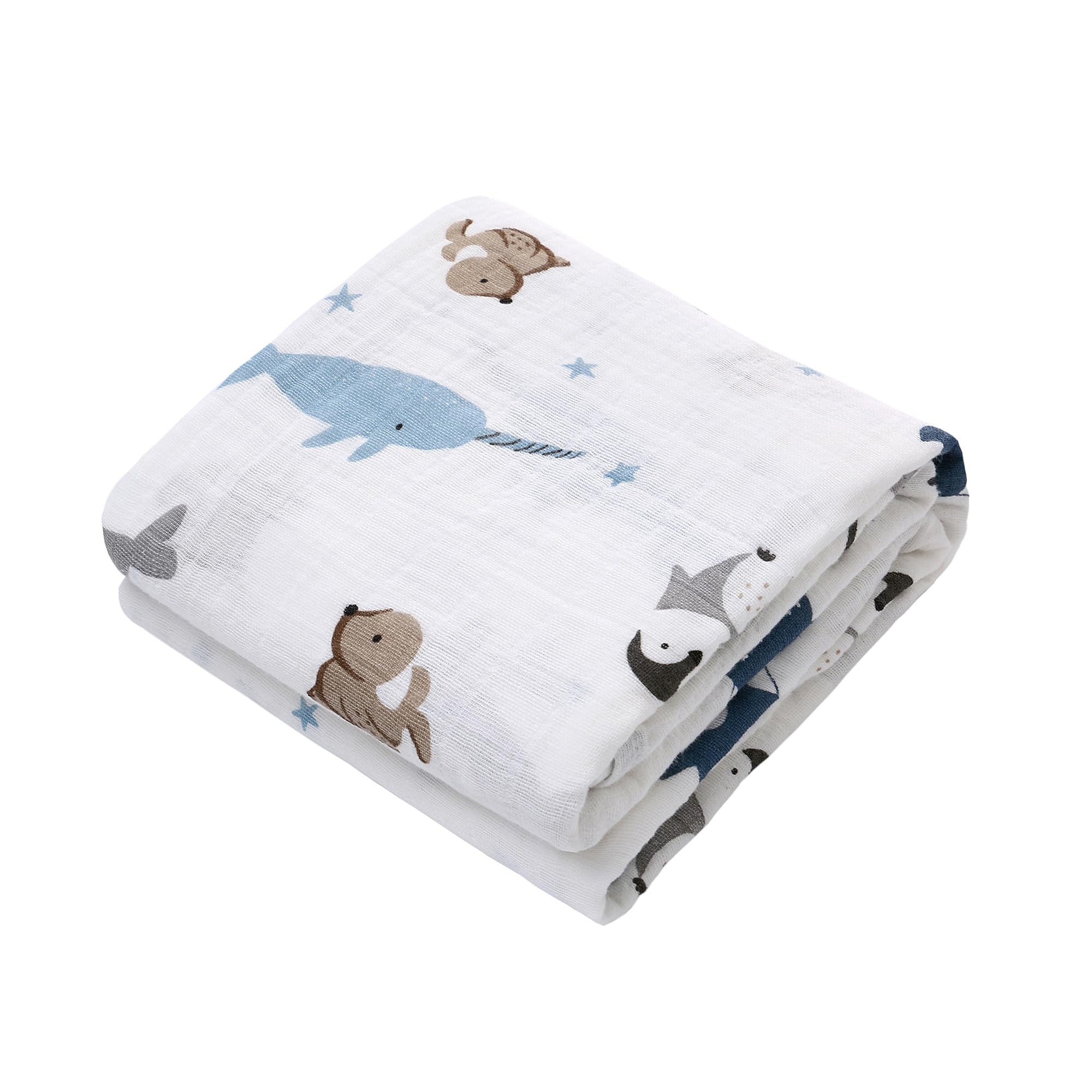 Miracle Baby Bamboo Newborn Baby Blanket Wrap,Large Swaddle Cloths for Baby Boys and Girls 120cm x 120cm Blanket Burp Cloths,Essential Items for Baby Shower