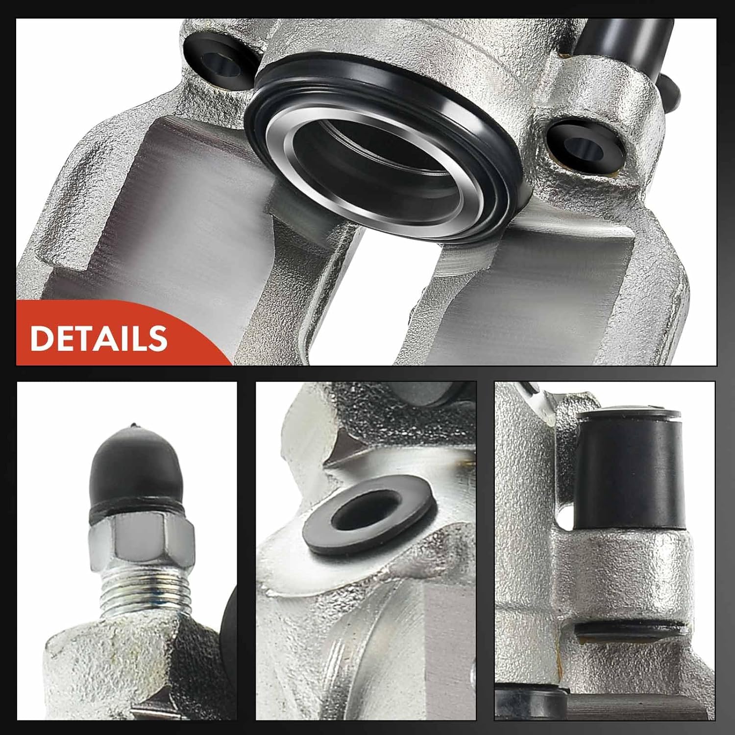 A-Premium Disc Brake Caliper Assembly Without Bracket Compatible with Select Audi and Volkswagen Models - Passat 2002-2005, S6 2002-2003, A4, A4 Quattro, A6, A6 Quattro, S4 - Front Side