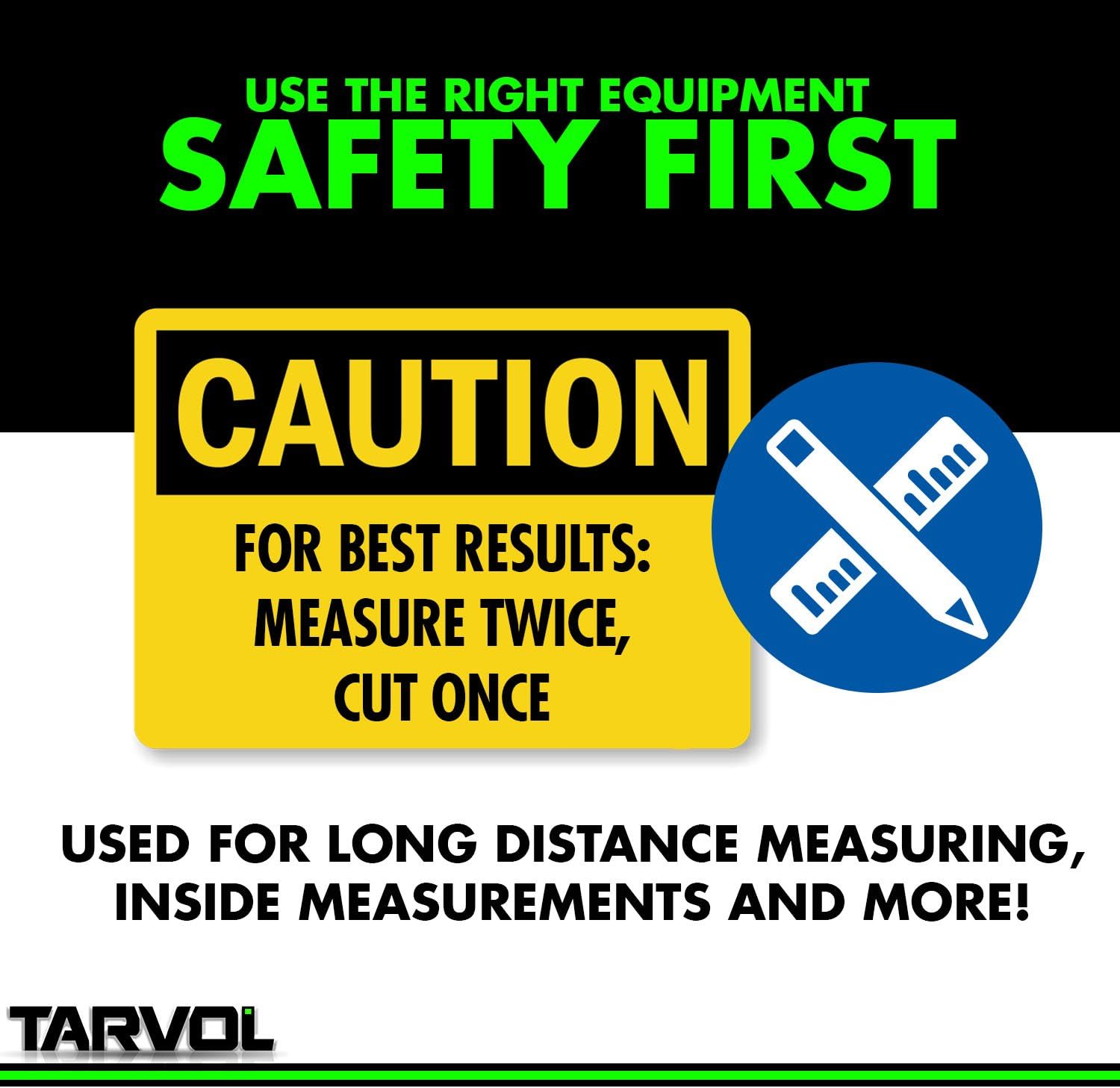 Folding Carpenters Ruler (6.5 FOOT FOLDABLE DESIGN) - Lightweight and Compact - Measuring Stick in Inches (IN) & Centimeter (CM) - Slide Fold Up Design Perfect for Carpenters, & Contractors