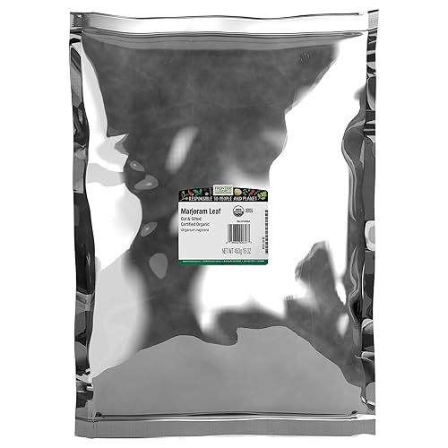 Frontier Co-op Hoja de mejorana cortada y tamizada orgánica, 1 libra