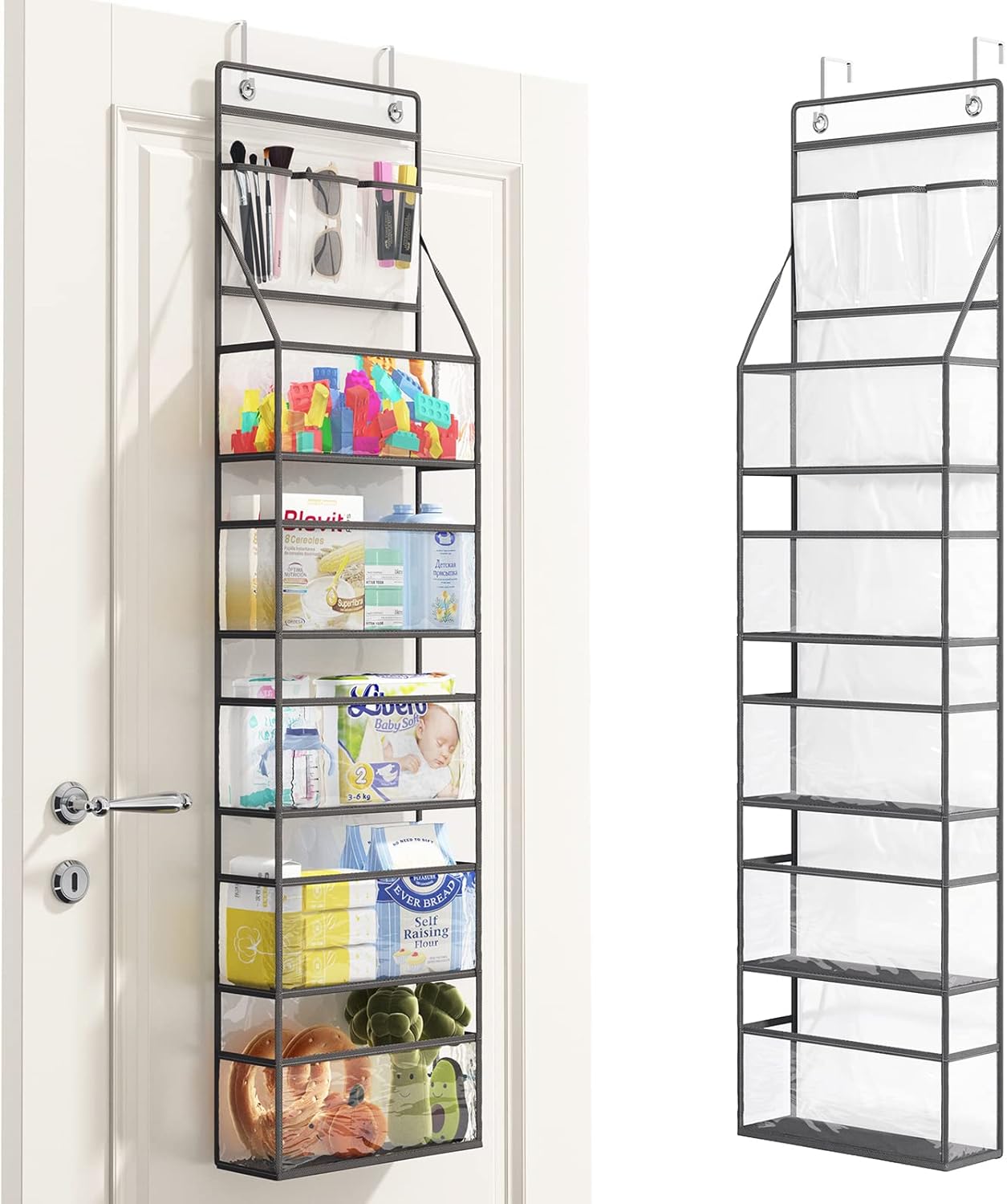 Kepuar Grid Storage Basket, Over The Cabinet Door Organizer, Hanging