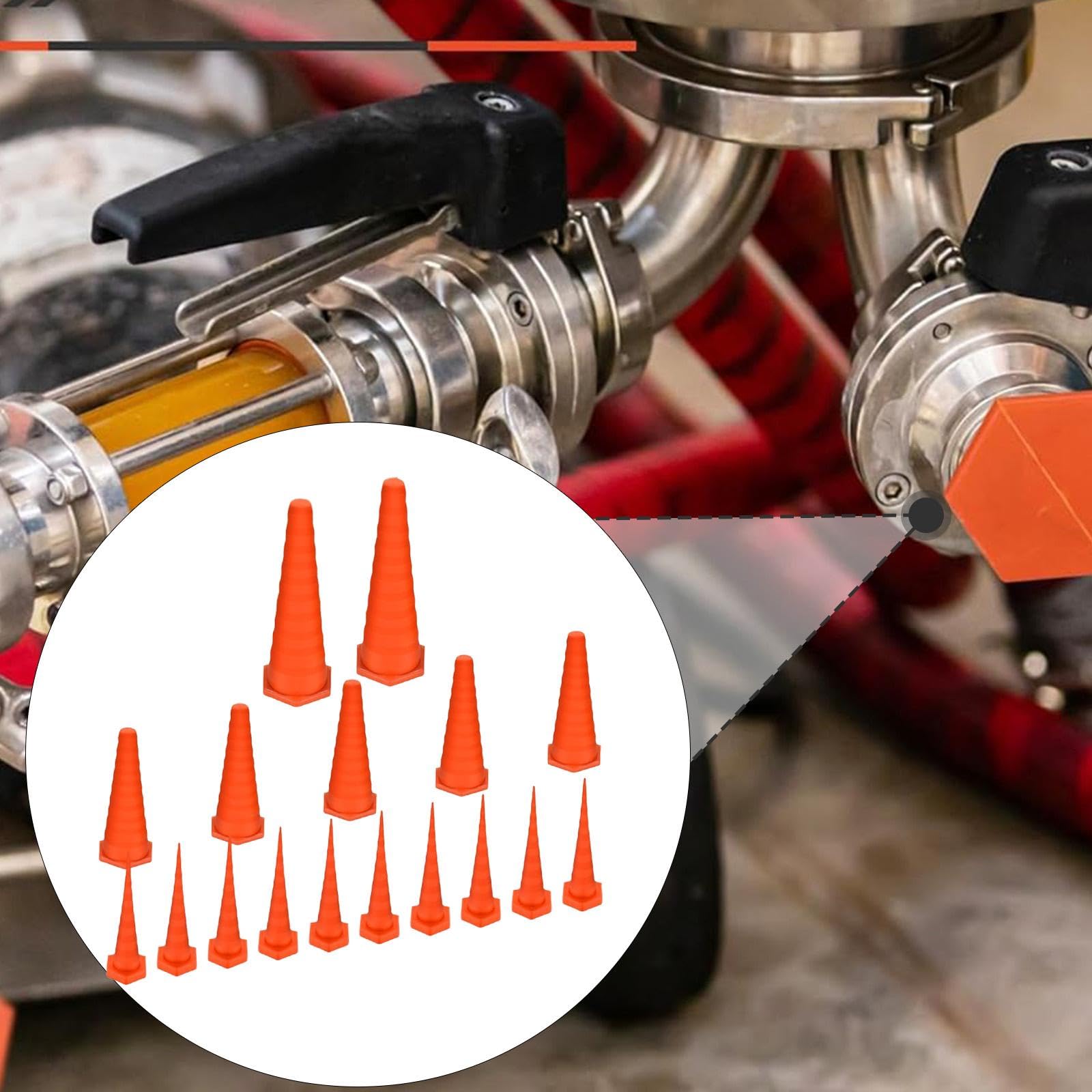 17 Stück Hydraulik-Service-Stopfen, Universal-Gummi Stopfen und -Kappen für Hydraulikölschläuche, Hydraulikschlauchstopfen für Rohrleitungen, Bewässerung, Ölleitungen, Leckageverhütung