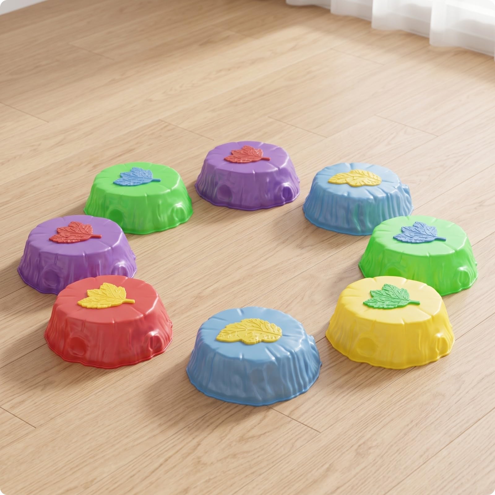 Milageto 8 Pezzi Pietra D'equilibrio Stabile | Pietra D'equilibrio con perficie Strutturata, per Giochi in Casa, Scuole Dell'infanzia