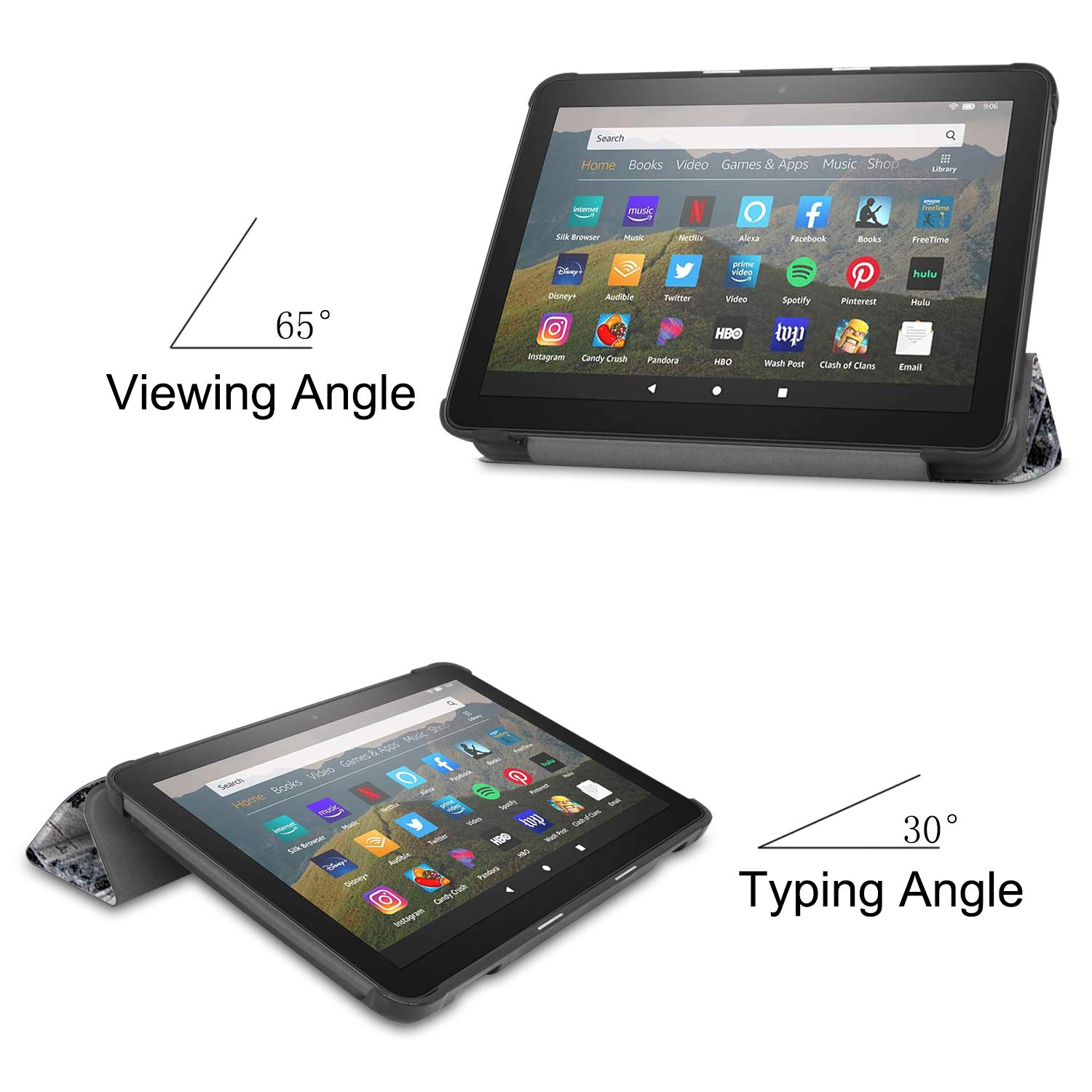 Amazon.co.jp: Shron For Fire HD 8 / HD 8 Plus 2024/2022/2020