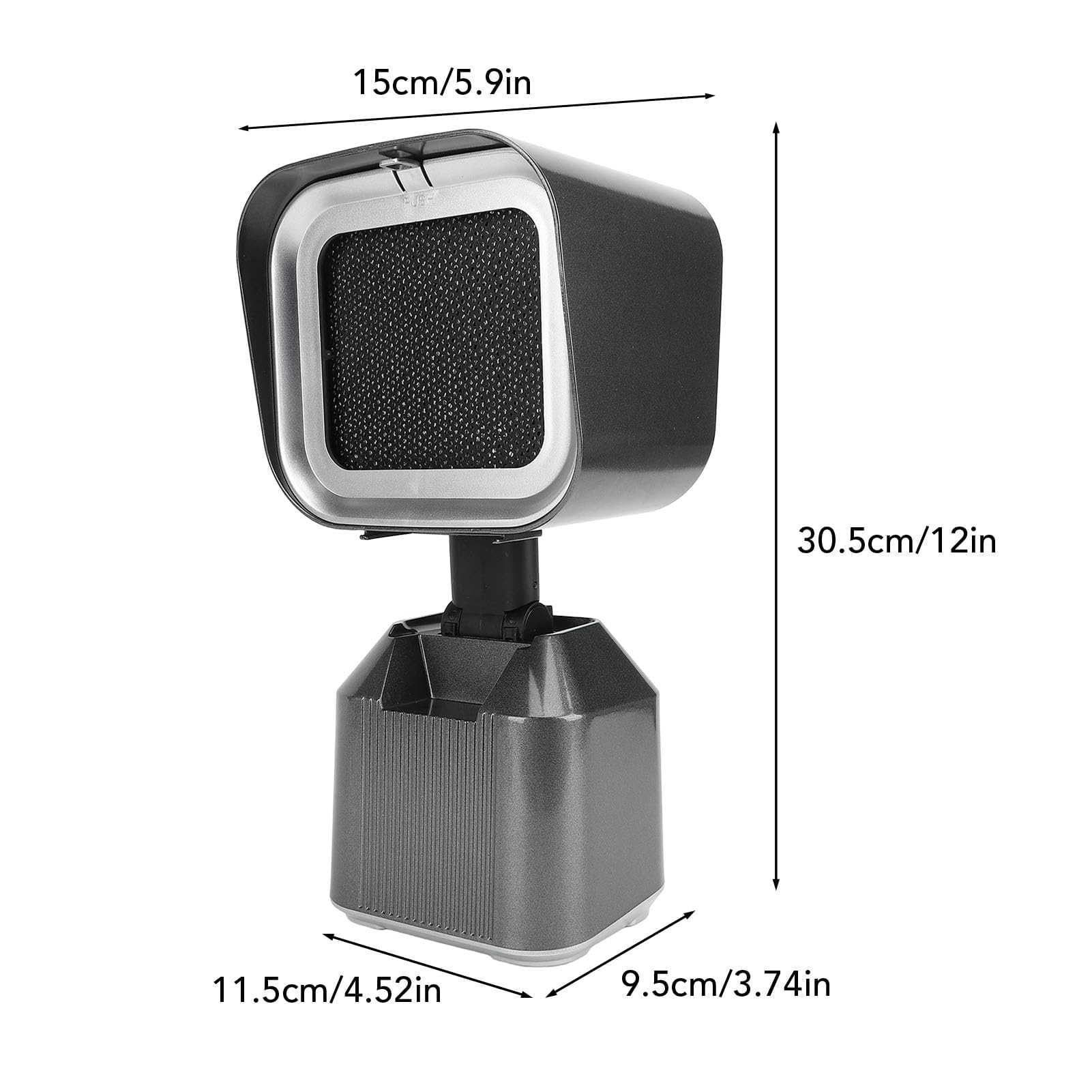 Ejoyous Mini Dunstabzugshaube, Mobile Dunstabzug Tischhaube Tragbar Dunstabzugshaube Umluft Einstellbarer Winkelhöhe 2 Geschwindigkeiten für Steak Grillen BBQ Camping (EU-Stecker)