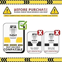 Vista 6 de Golf Cart Wheel Lug Nuts Chrome Standard 1/2"-20 for EZGO & Club Car (16 Pack)