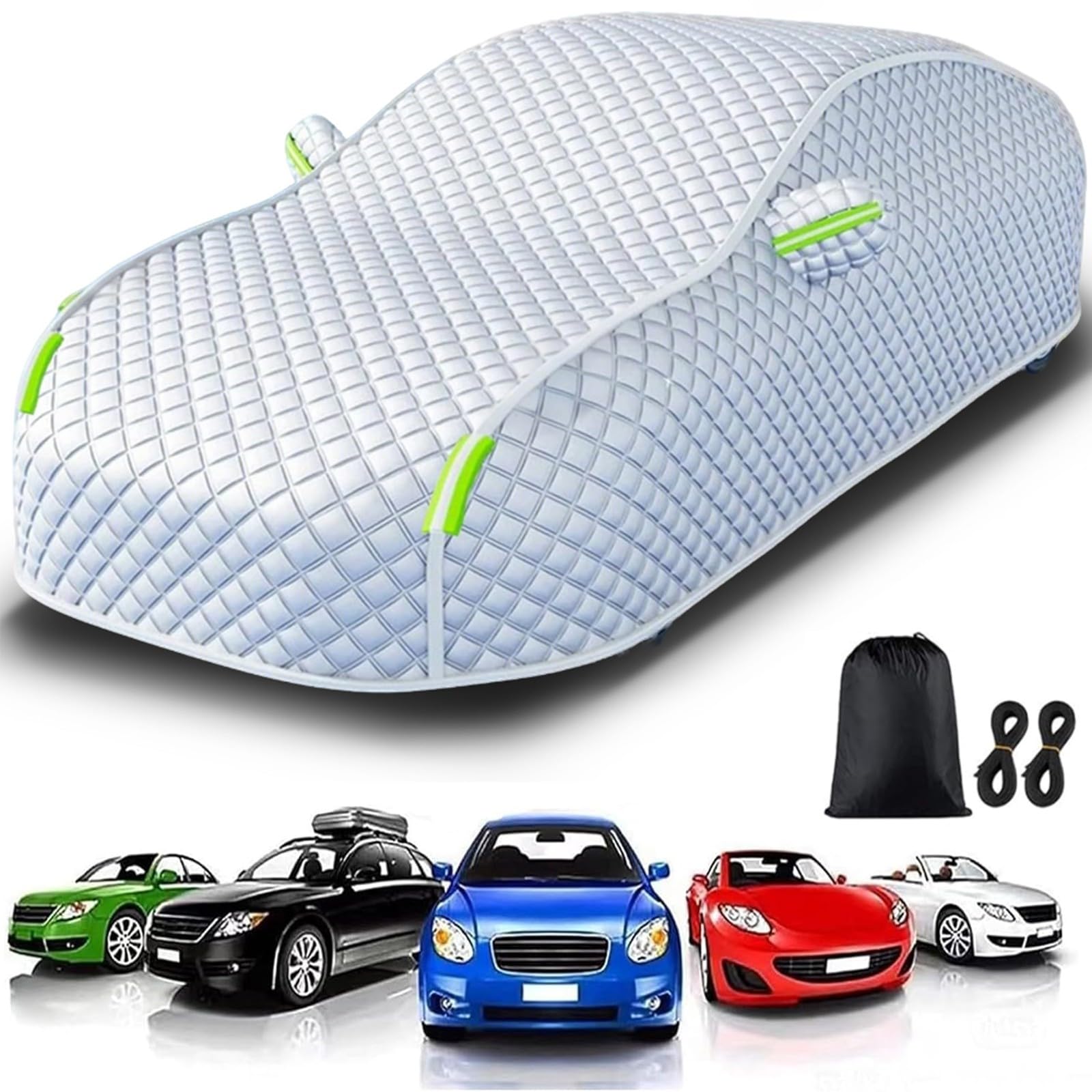 Bache Voiture Anti Grêle Epaisse pour VW Polo Hatchback (2001-2025),Housse Voiture Exterieur Anti Grêle, RéSistant Au Gel, Aux Rayures, Au Froid Et Aux UV