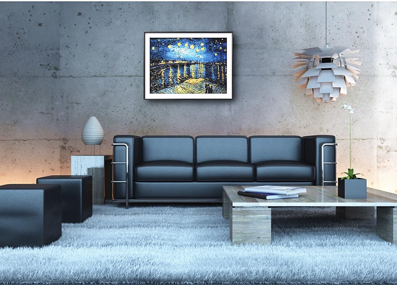 Amazon | NIHO-JIUMA ゴッホダイヤモンドアートキット ローヌ川の