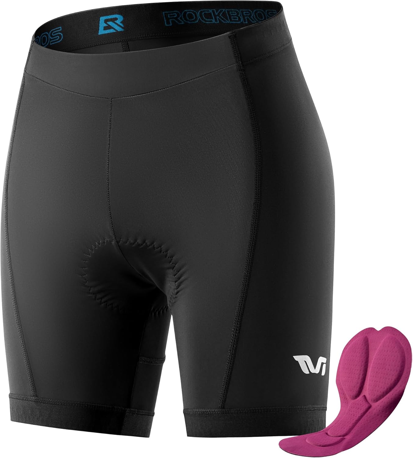 ROCKBROS Bike Shorts for Women Padded Bike Shorts Women's Cycling Shorts 4D Breathable Pad Mountain Road Bike Tights