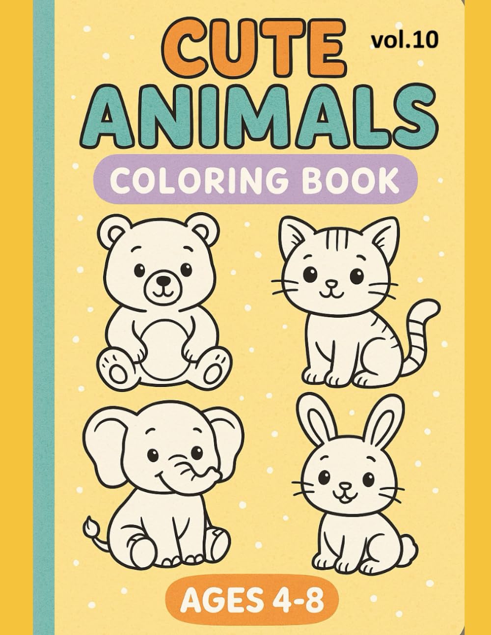 Cute Animals Coloring Book for Kids Ages 4–8 – Volume 10