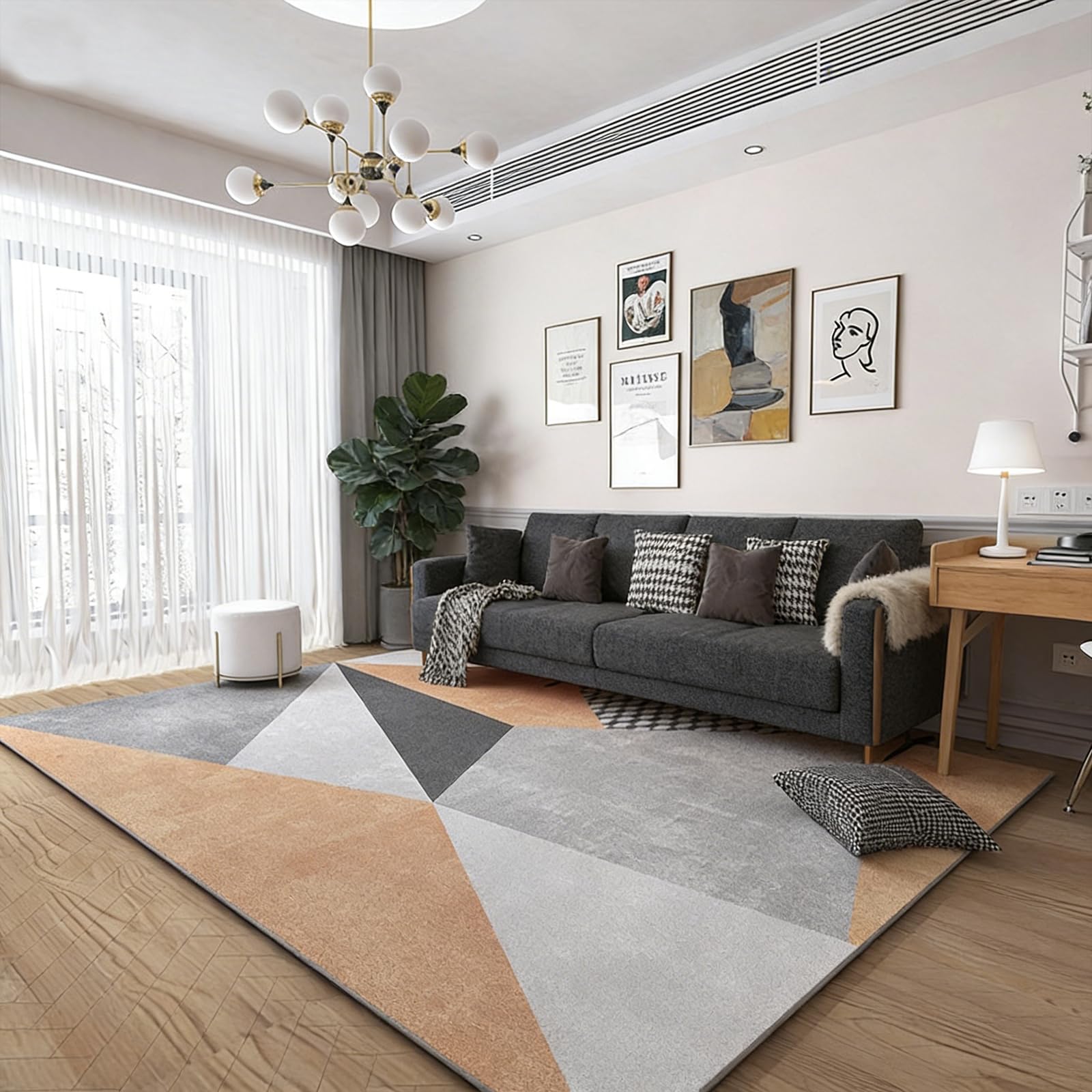 Tapis pour salon 140 x 230 cm idéal pour une chambre chaleureuse et cosy