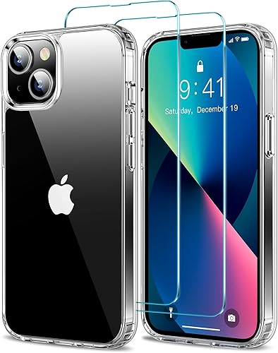 Miniatura 53 de HOOMIL Funda para iPhone 12/iPhone 12 Pro con 2 protectores de pantalla de vidrio templado, sin amarillamiento, protección contra caídas, arañazos,