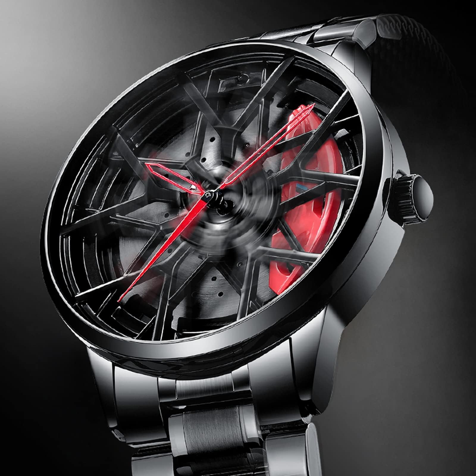 Mihawk X-M8 Reloj Hombre Diseño Llanta 3D Giratorio, Reloj Cuarzo