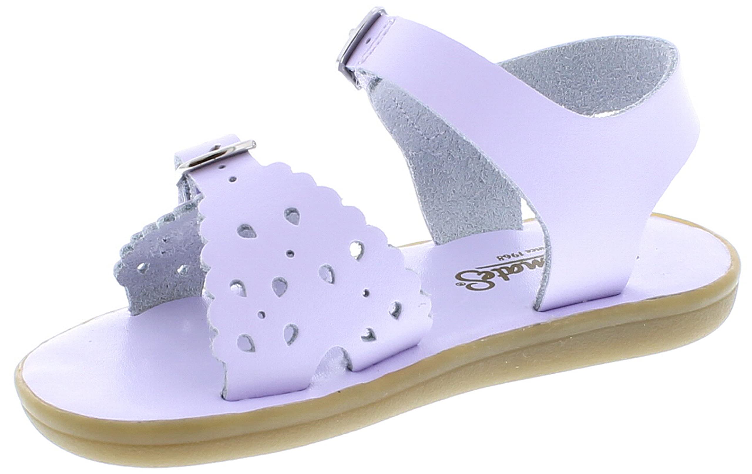 FOOTMATES Ariel and Eco-Ariel Waterproof Sandals for Girls and Boys with Slip-Resistant, Non-Marking Outsoles and Strap Closure, Lavender - 3 Infant (0-12 Months)