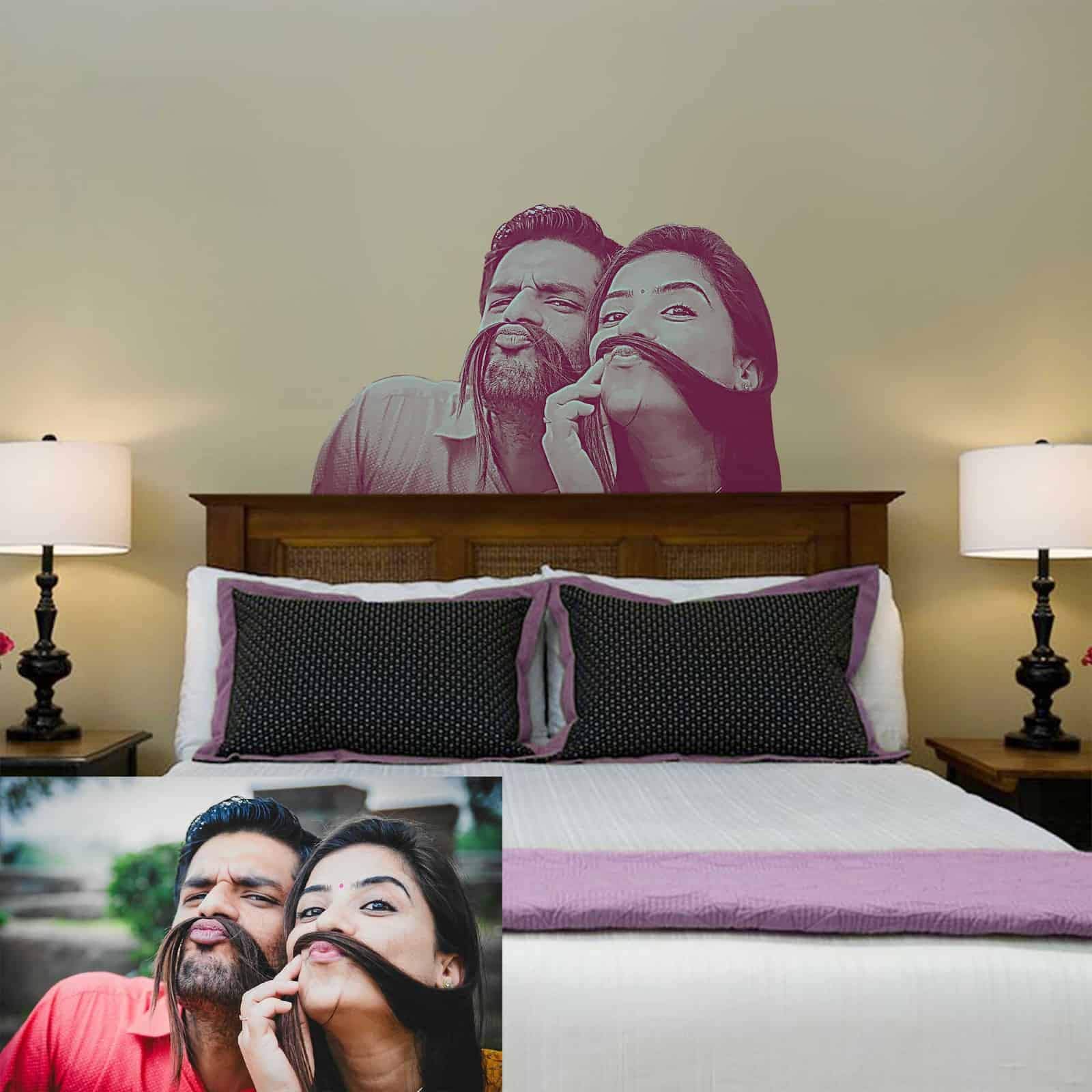 WallDesign Vinyl Romance Wall Sticker, Multicolour, Pack of 1