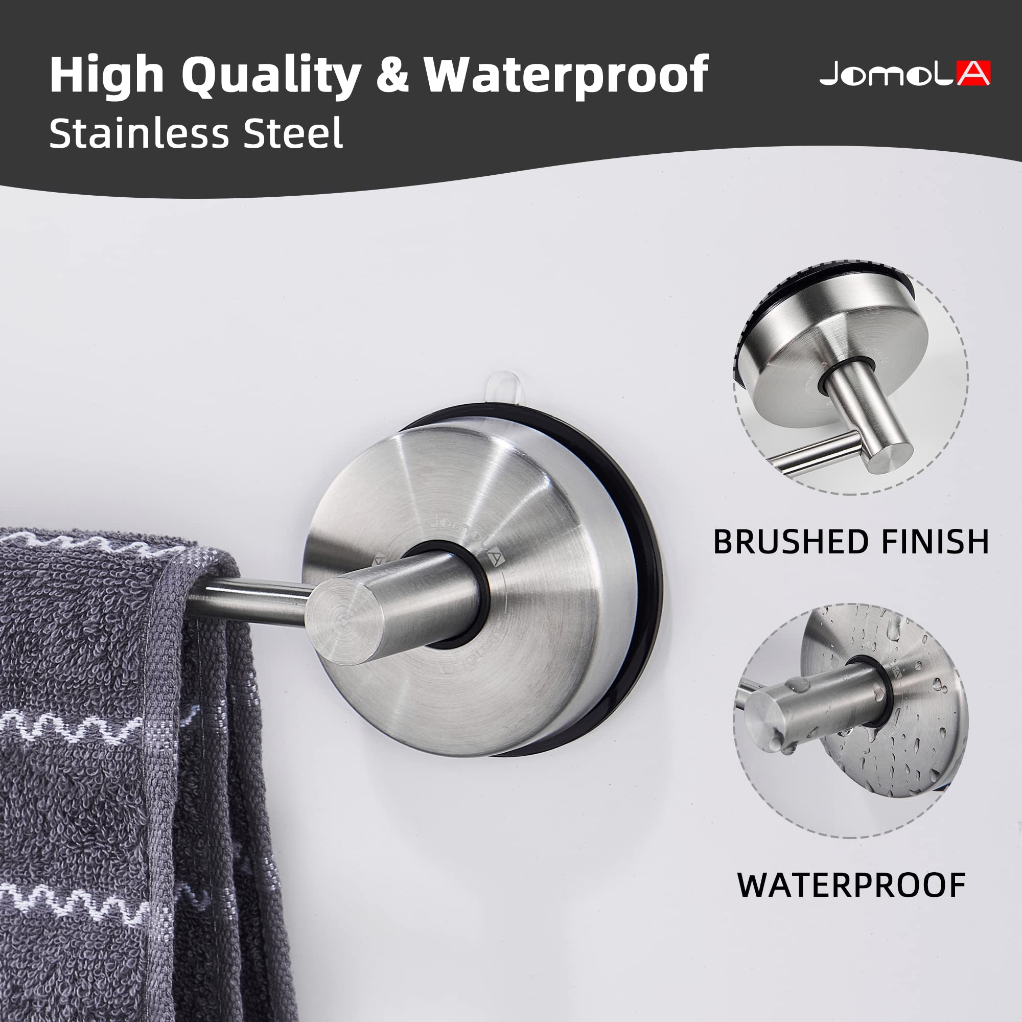 Porte-serviettes Sans Perçage à Ventouse - Barre Réglable En Acier Inoxydable Pour Salle De Bain Et Cuisine