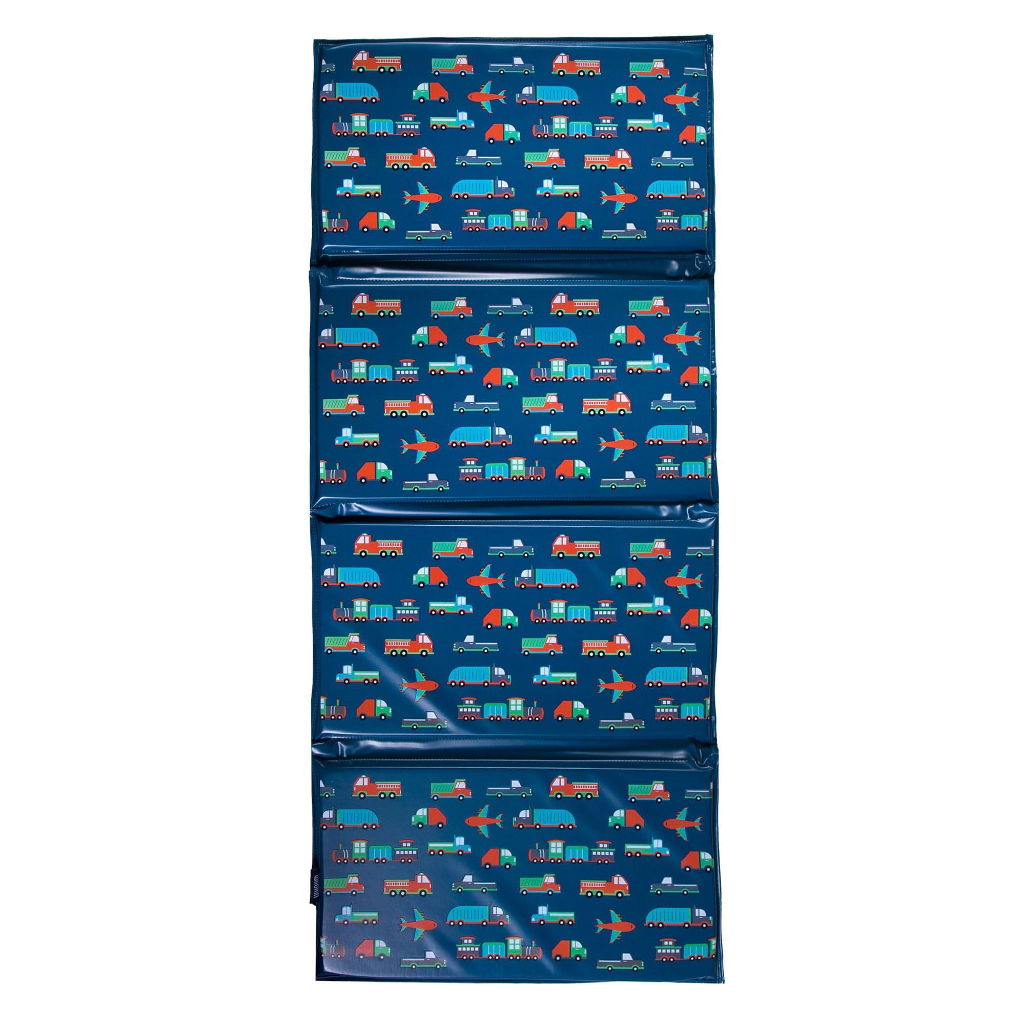 Wildkin Kids Vinyl Nap Mat for Boys – Foldable Toddler Sleep Mat for Daycare, Preschool, Kindergarten &amp; Travel, Durable &amp; Easy to Clean, Ages 3–7, Machine Washable