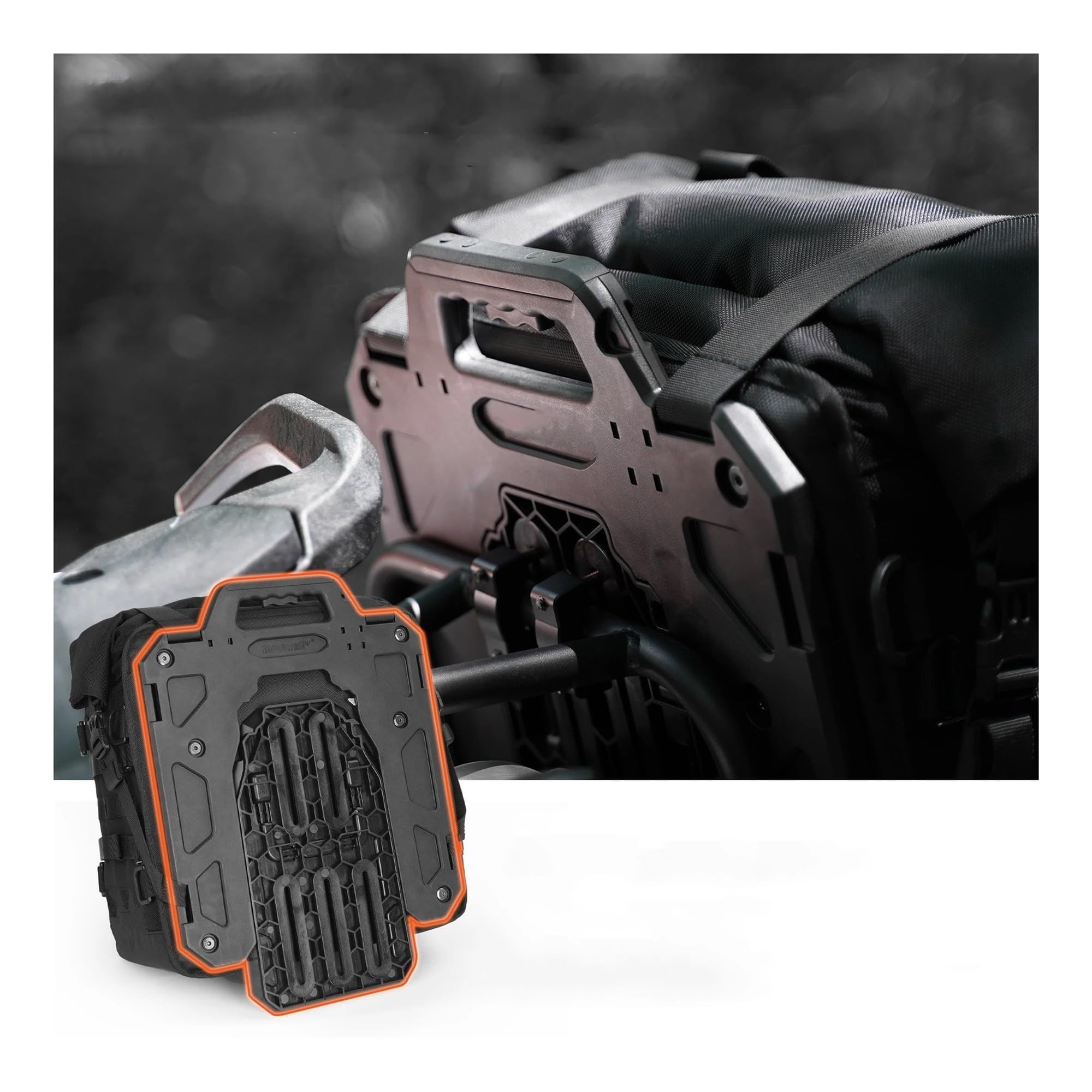 Borsa Posteriore Moto Borsa Laterale Per Moto Antifurto Foro Bloccaggio Molle Per Impermeabile 35 Litri Sgancio Rapido(1 Bag Add 1 EXTENDER)