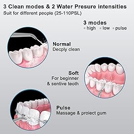 2-1 Oral Clean Kit- Water Dental flosser & Electric Toothbrush Combo- Brushing & Flossing- for Teeth Cleaning and Gum Health (White)
