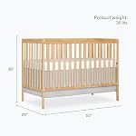 Dream On Me Synergy 5-in-1 Convertible Crib in Natural, Greenguard Gold Certified, BSA Certified, 3 Mattress Height Settings, Classic Nursery Furniture