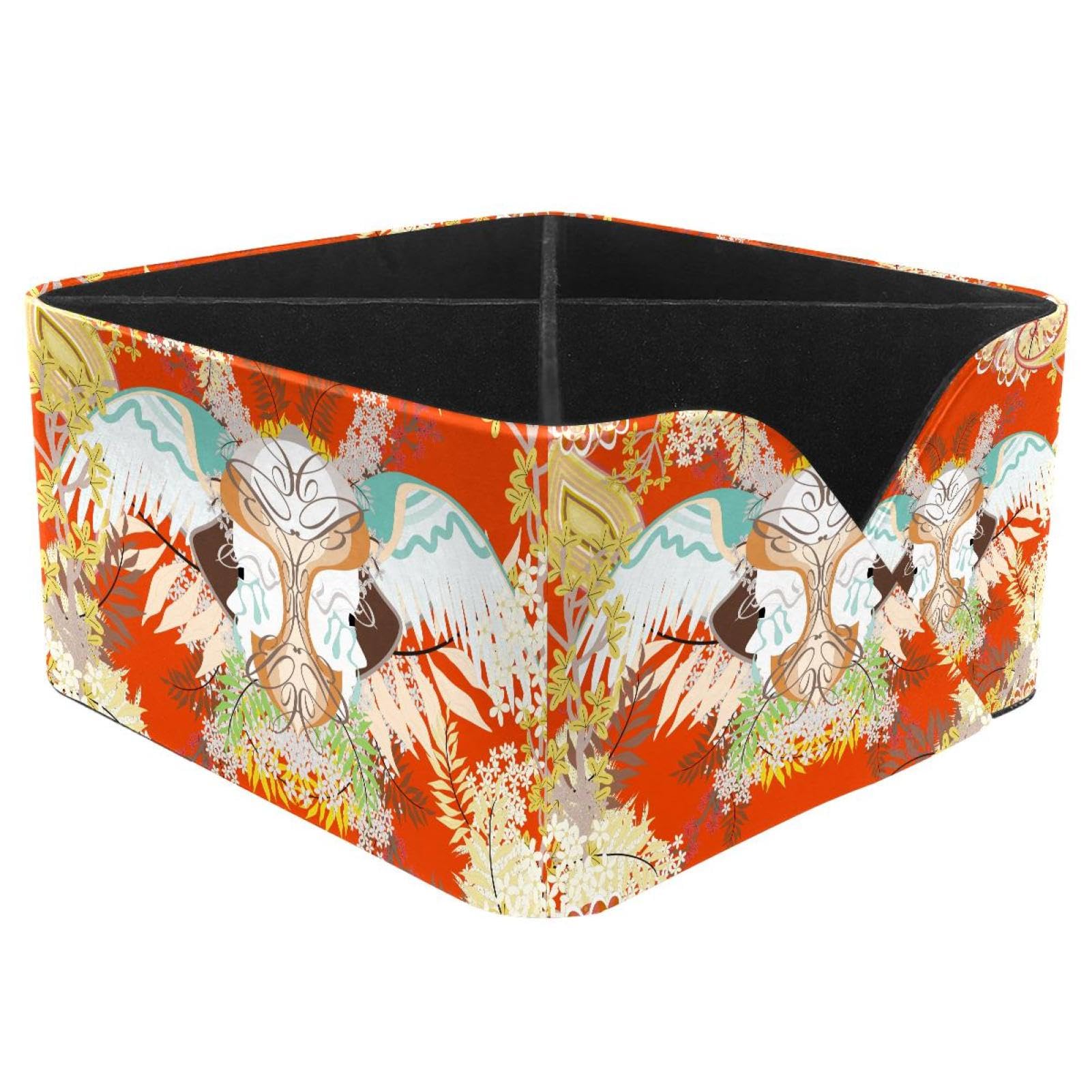 KengjuTesu Unique Japanese Print Desktop Organizer Pen Holder, Rectangular Pencil Cup for Office, Study and Makeup Stations