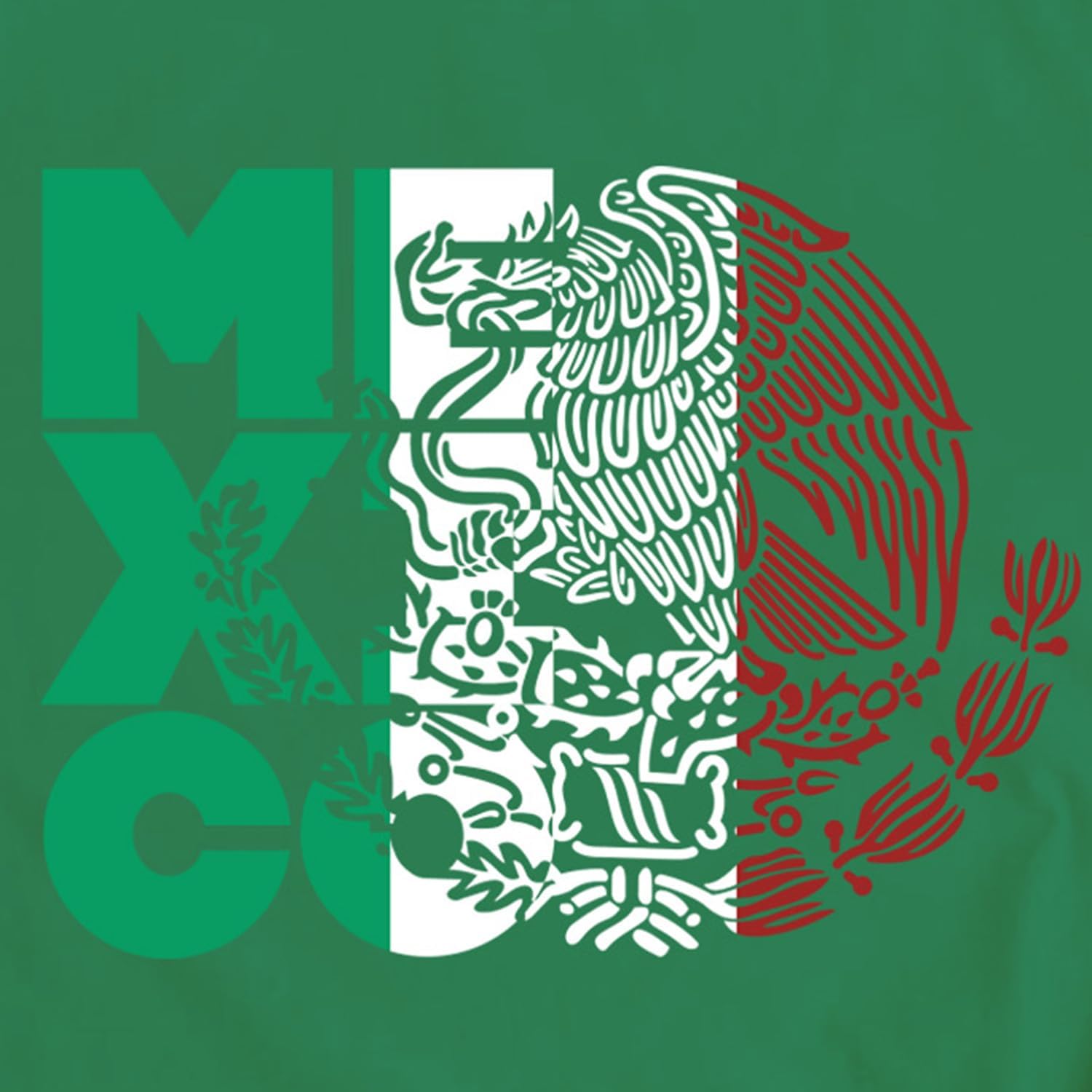 Mens Mexico Shirt Mexican Flag Shirt Mexico Eagle Tee Tops - Image 5