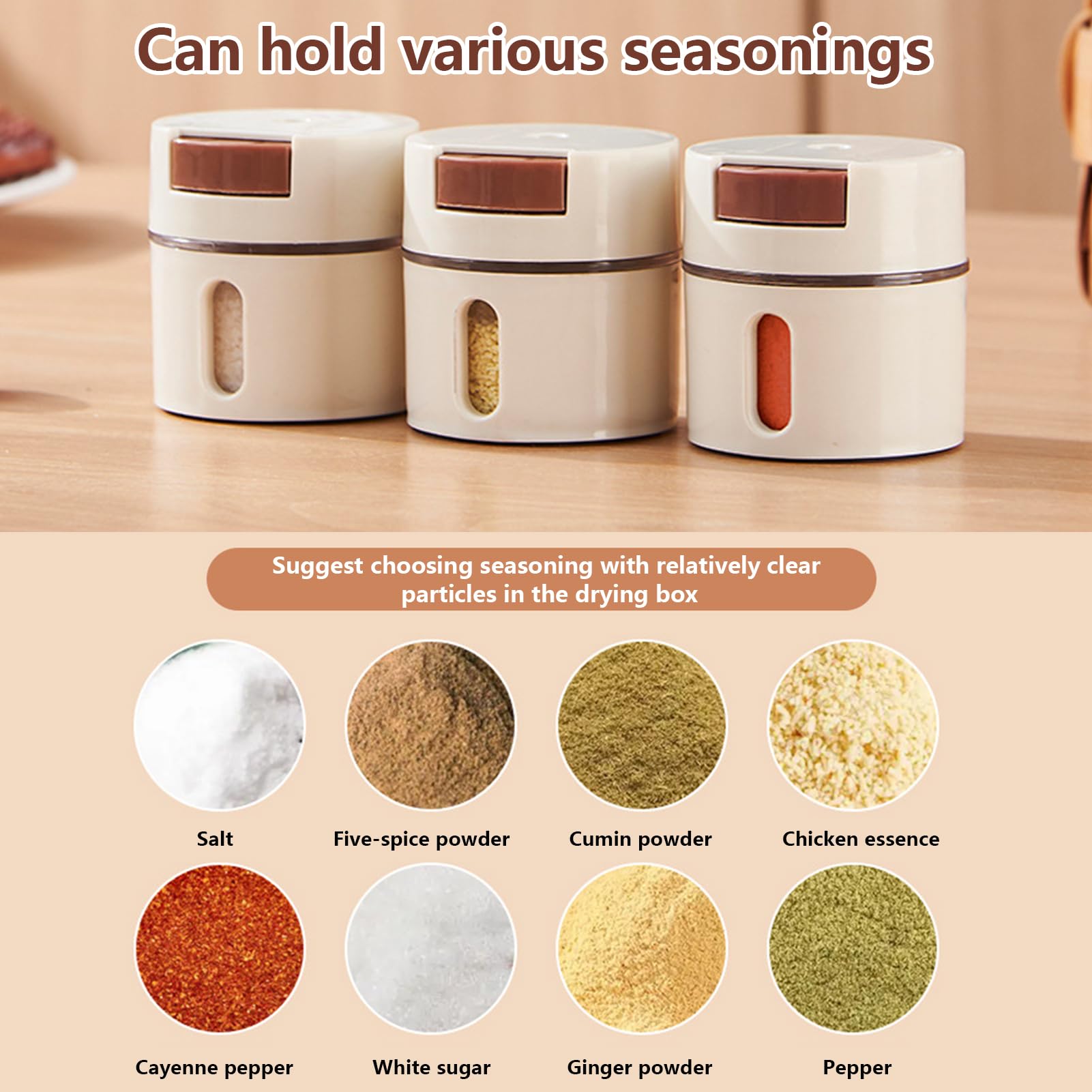 Magnetisches Gewürzdosen-Set mit Ständer, 6 geruchsfreie Aromatherapie-Behälter für Küchenorganisation, leicht zugänglich, Gewürzspender, perfekte Aufbewahrungslösung