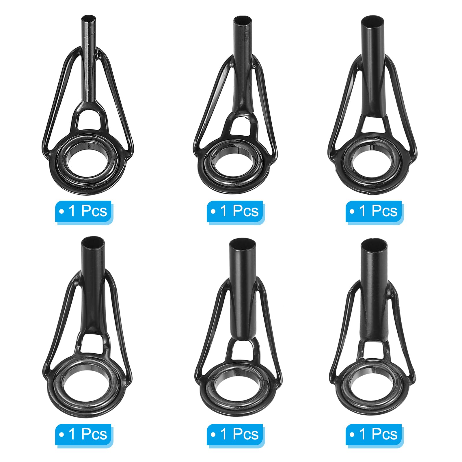 Kit Riparazione Canna Da Pesca PATIKIL: 3 Punte Con Anelli Guida In Acciaio Inox Per Acqua Dolce E Salata - 3
