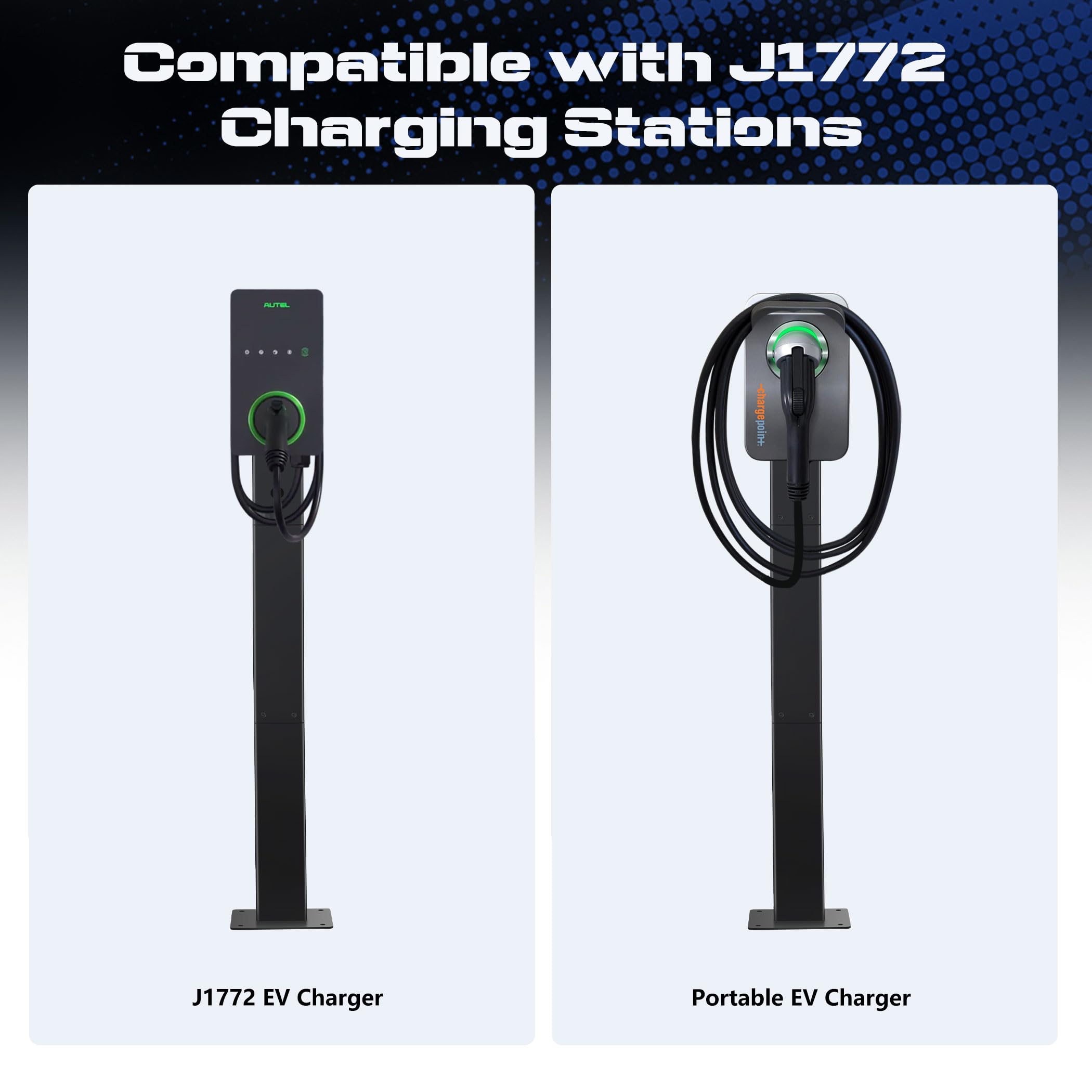 Wallbox - Pied de Support pour borne de Recharge Mobile Tesla - Station de Charge pour l'extérieur - Colonne de Charge pour borne de Recharge Mobile Tesla - Support de borne