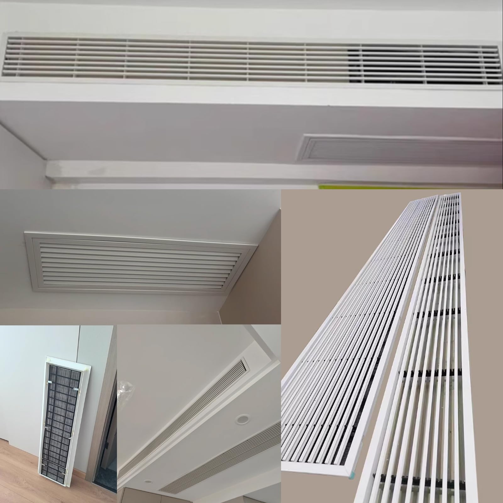 Cubierta de registro HVAC, difusor de techo de aleación de aluminio para ventilación de aire, apertura de entrada de 6 a 16 pulgadas, mejora del hogar, blanco, duradera y fácil de instalar