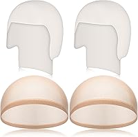 Vista 8 de WILLBOND 4 piezas de gorras calvas de Halloween para maquillaje de látex calvo, gorra para cabeza, peluca, sombrero, accesorios de disfraz