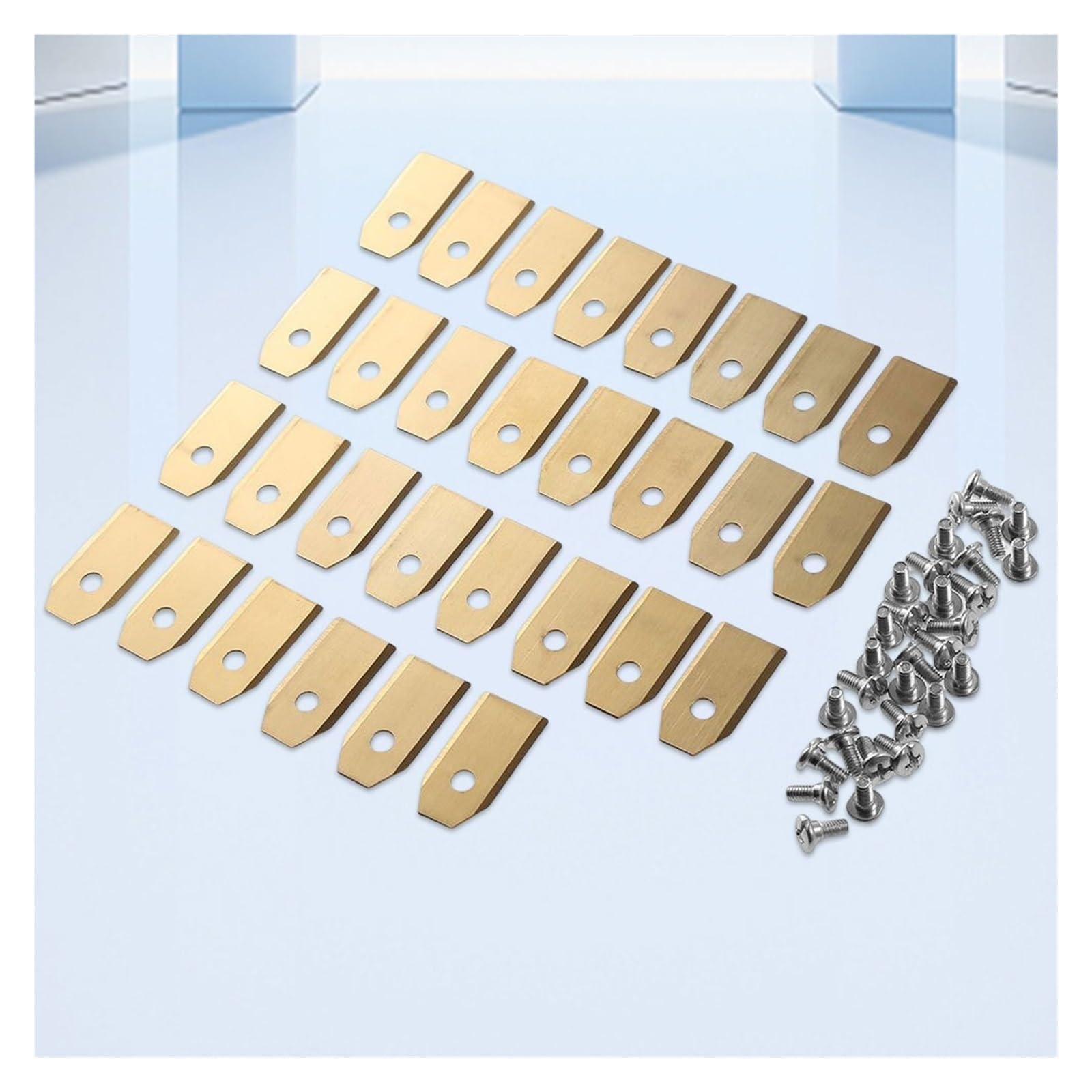 Kosiarka do trawy zestaw śrub do ostrza kosiarki ostrze trymera ze stali nierdzewnej kompatybilne z kosiarką Husqvarna/Gardena narzędzie do naprawy kosiarki automatycznej(90PCS Silver)