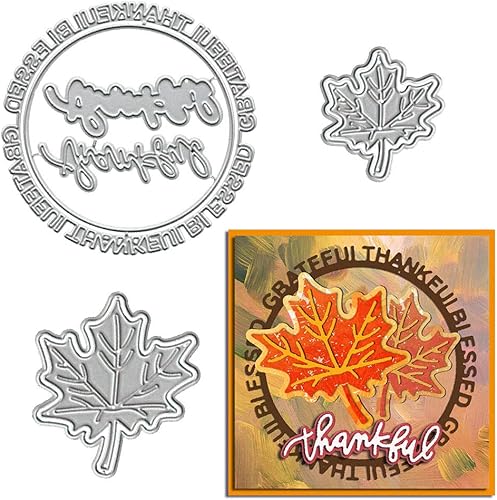 Troqueles de metal para otoño y Acción de Gracias para hacer tarjetas, hojas de arce de otoño, para hacer tarjetas, hojas de arce de otoño,