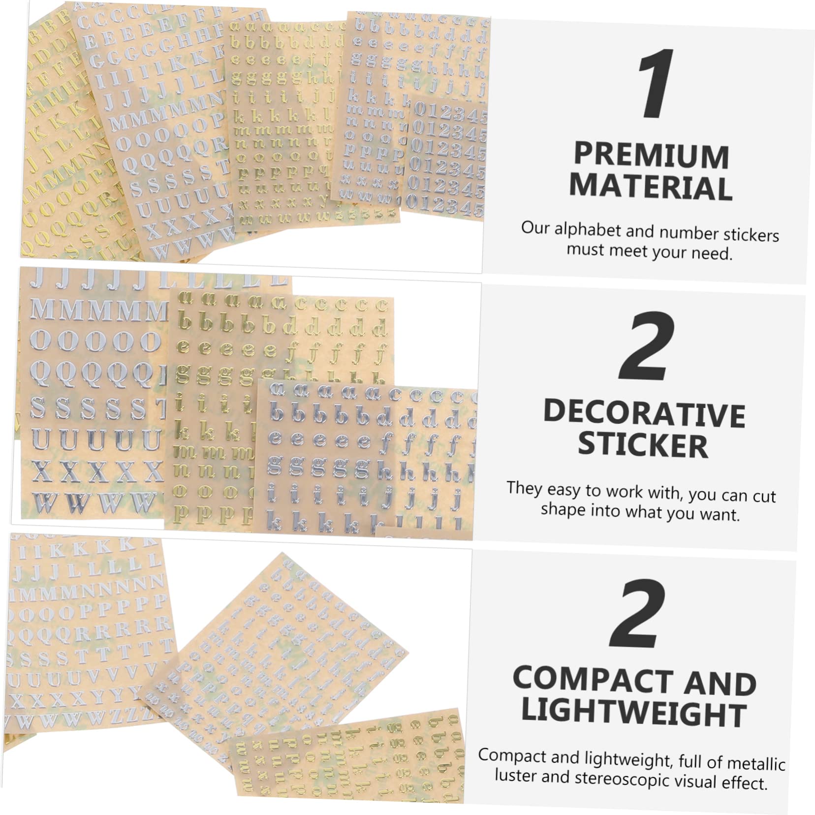 STOBOK 36hojas Pegatinas De y Autoadhesivas De Metal Para Manualidades Álbumes Tarjetas Decoración