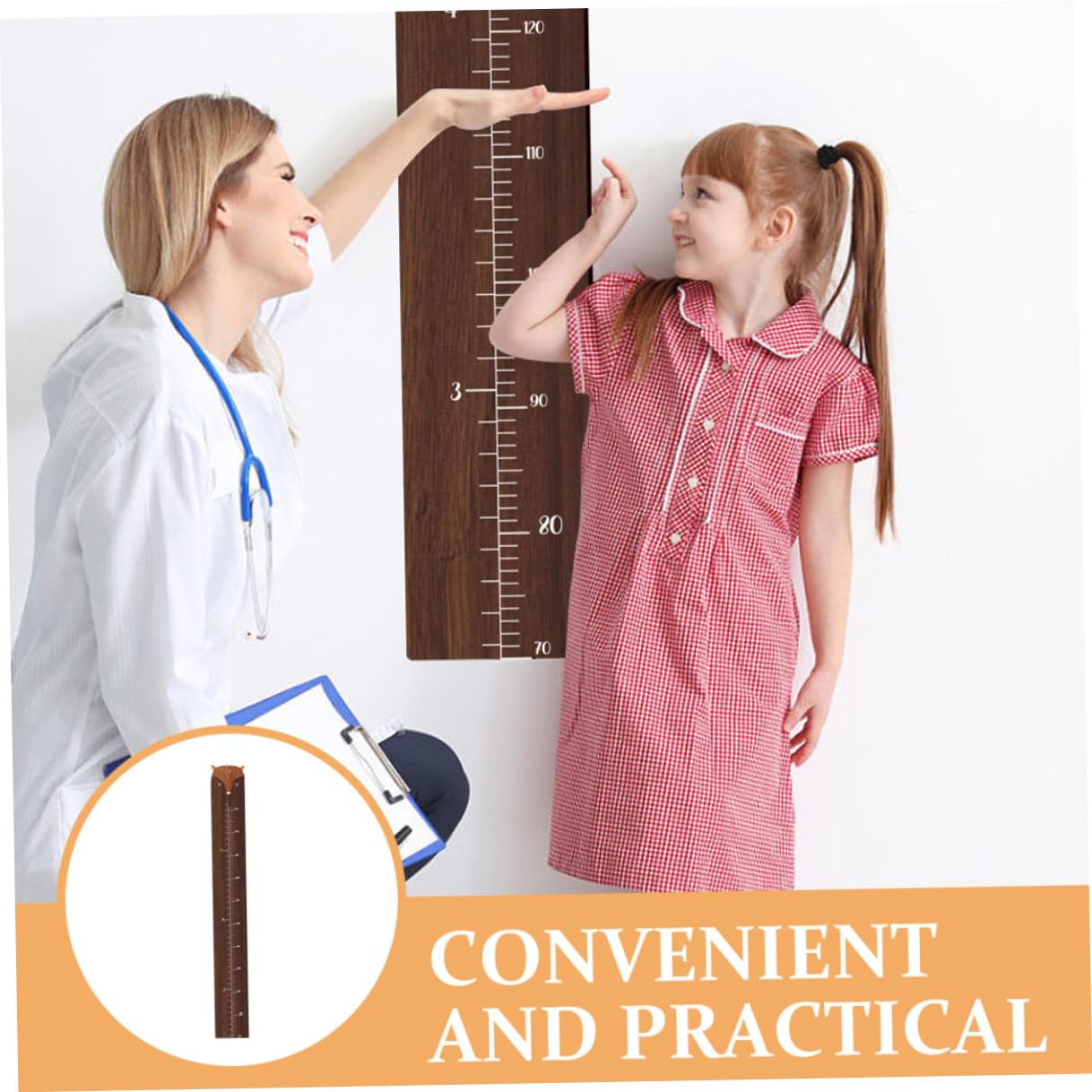 Gatuida Tabla de Crecimiento Infantil Adorable y Funcional Diseño de Jirafa de Madera Decoración de Pared para Medir Altura para Habitación de Niños