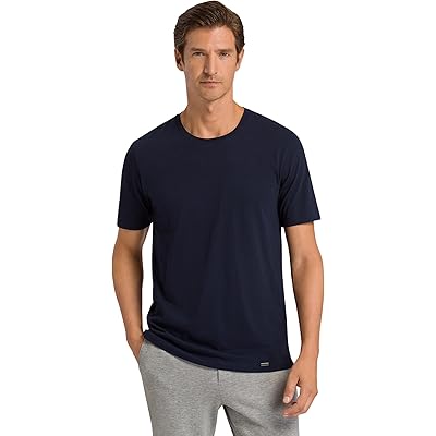Мужская рубашка Hanro Living Short Sleeve Crew Neck Shirt deep navy
