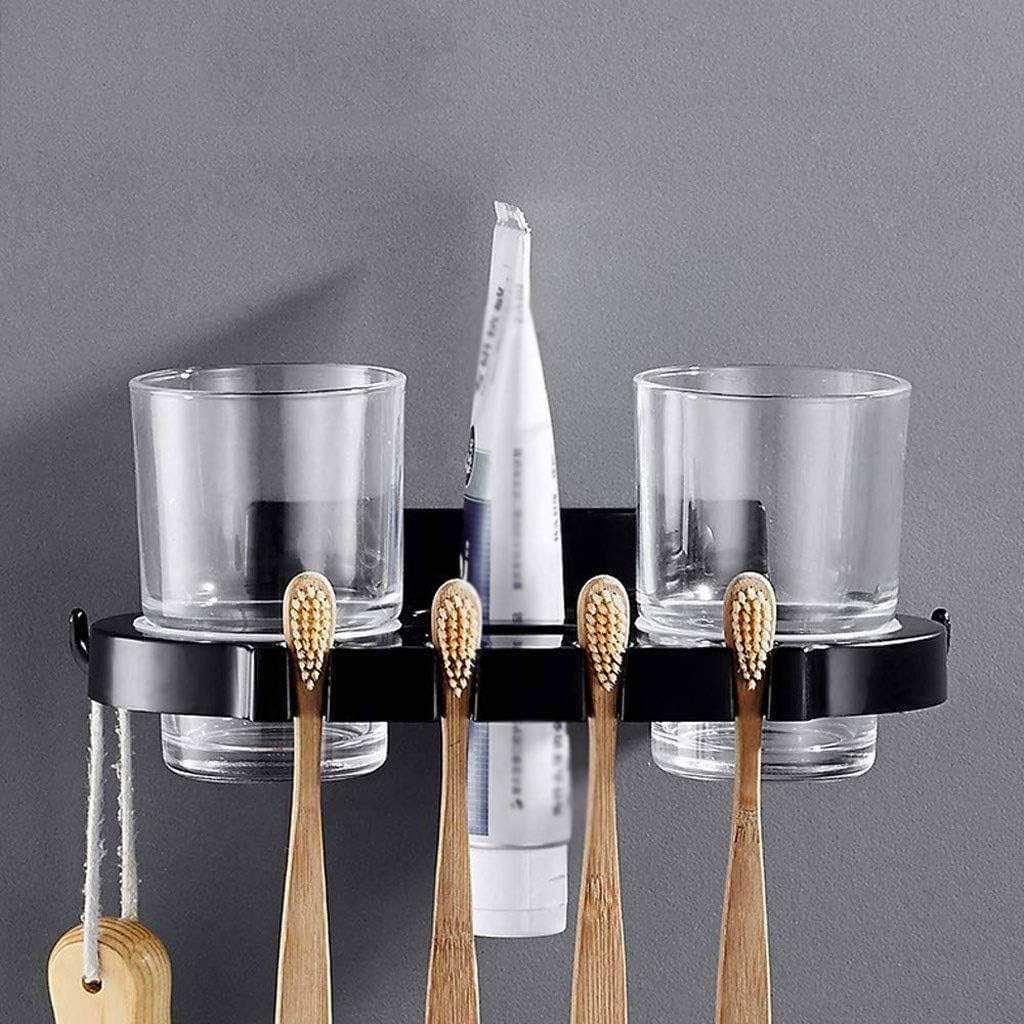 Toothbrush Cup Holder - Bathroom Toothbrush Holder Wall-Mounted Toothbrush Cup Storage