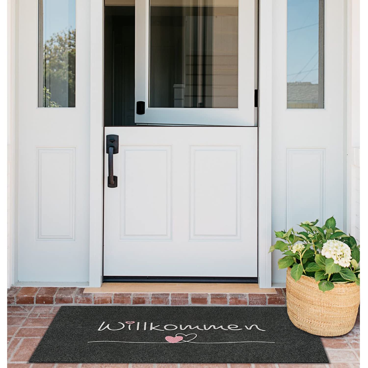 AAZZKANG Tappetini 120 X 45 Cm Per Esterni Con Fondo In Gomma Antiscivolo Resistente, Molto Assorbente, Facile Da Pulire, Per Porta Di Casa, Resistente, Marrone