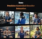 Smart Heated Shiatsu Neck Shoulder Back Massager, App-enabled, 8 Extra-Wide Bionic Heads, 4D Deep Tissue Kneading, Customizable Mode, 240 Mins Battery Life for Fitness for Sporting Women Men