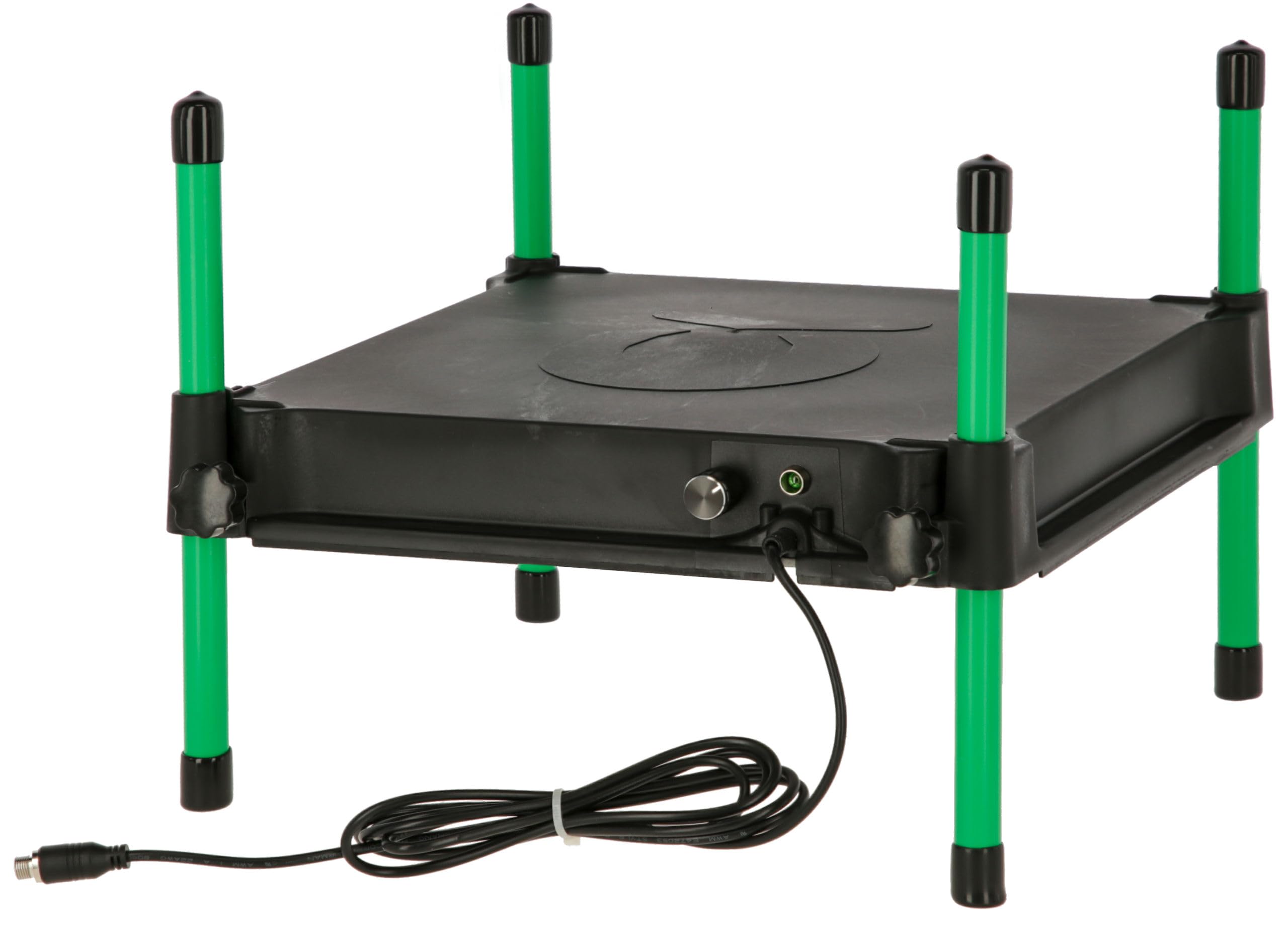 Kerbl Hobbyfarming Plato Calentador para Pollitos CosyHeat, Placa calefactora, Negra, Verde, 30x30cm, plástico, Pollitos, termostato Integrado, Ahorro de energía