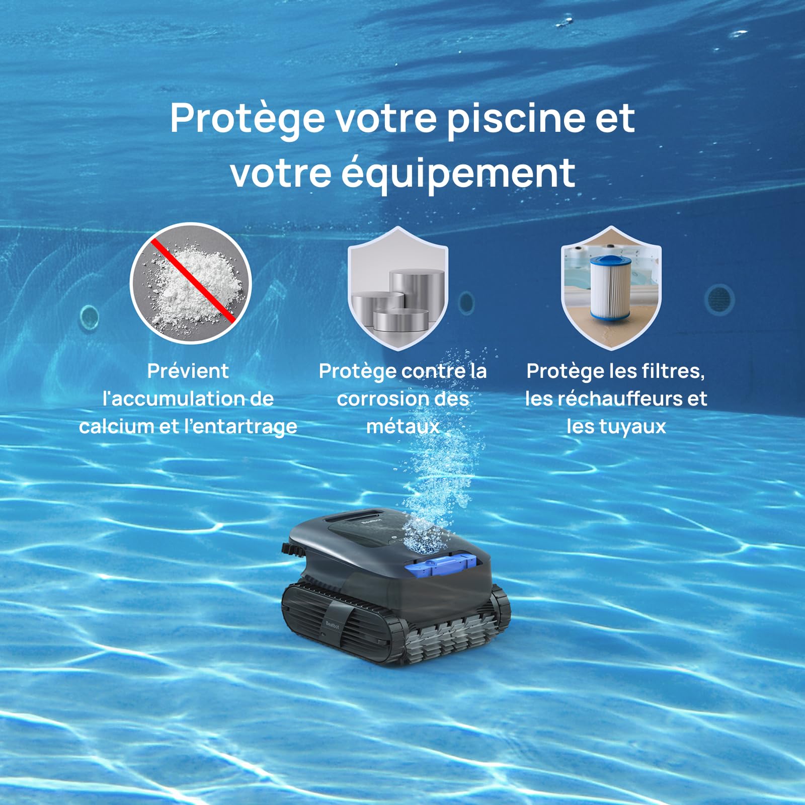 Beatbot Kit détachant et clarifiant 3 en 1 pour AquaSense 2 Ultra, AquaSense 2 Pro, AquaSense Pro et iSkim Ultra